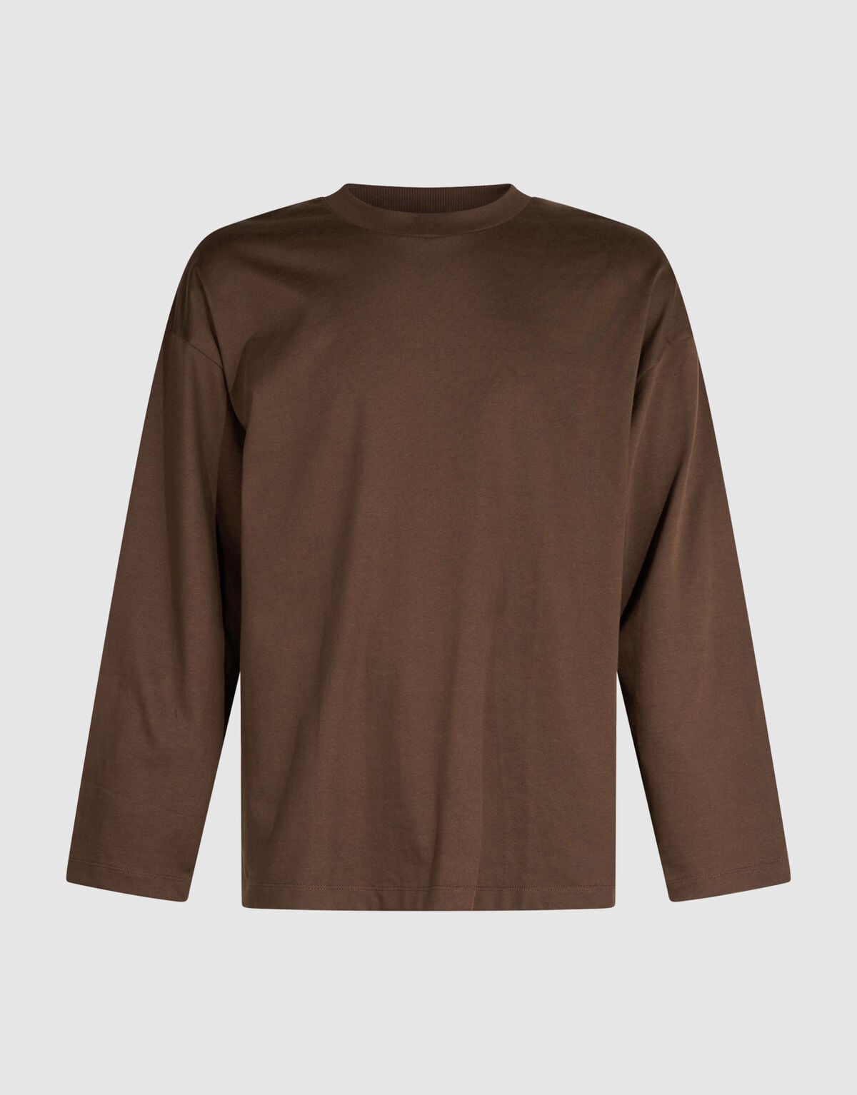 Basic Relaxed Fit Langarmshirt Braun SHOEBY MEN