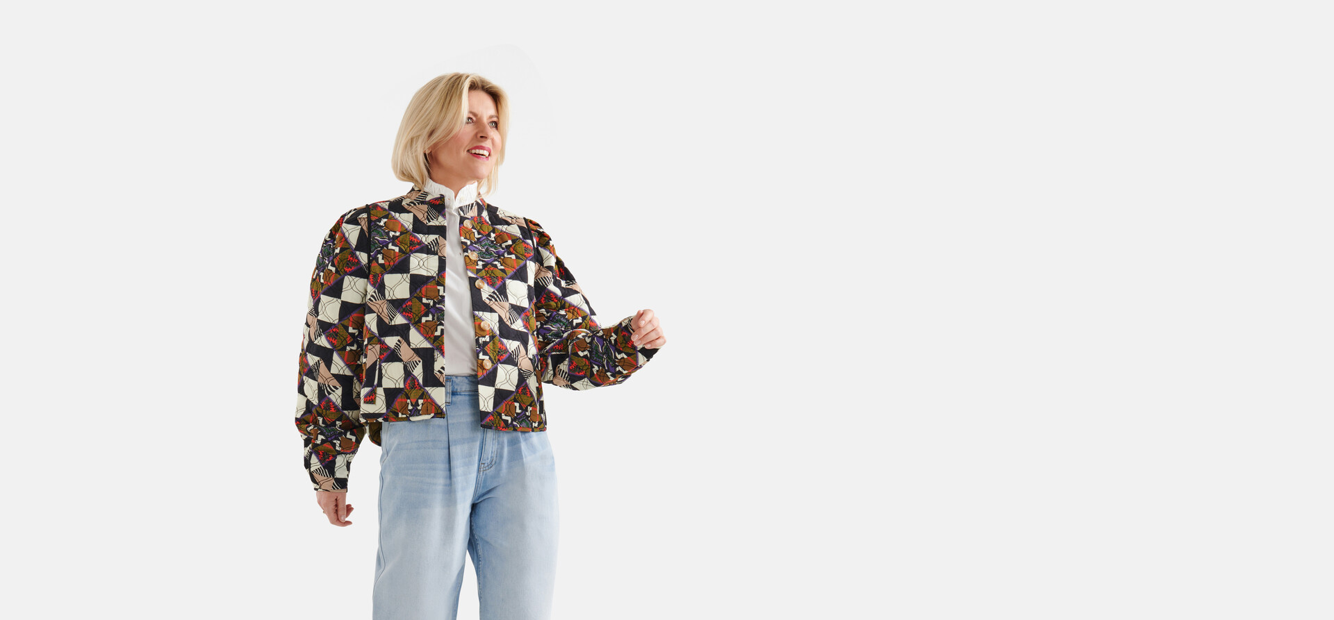 Gesteppte Stickerei-Jacke Off White von Lonneke SHOEBY WOMEN