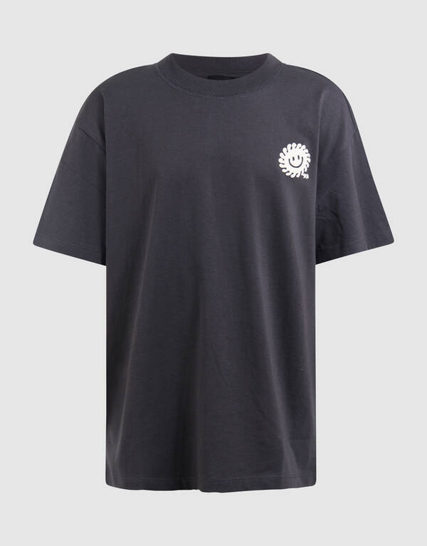Smiley Sun Artwork T-shirt Dunkelgrau SHOEBY BOYS