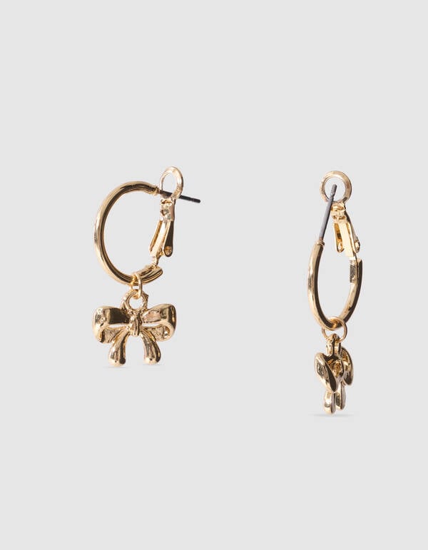 Schleifen-Ohrringe, Gold SHOEBY ACCESSOIRES