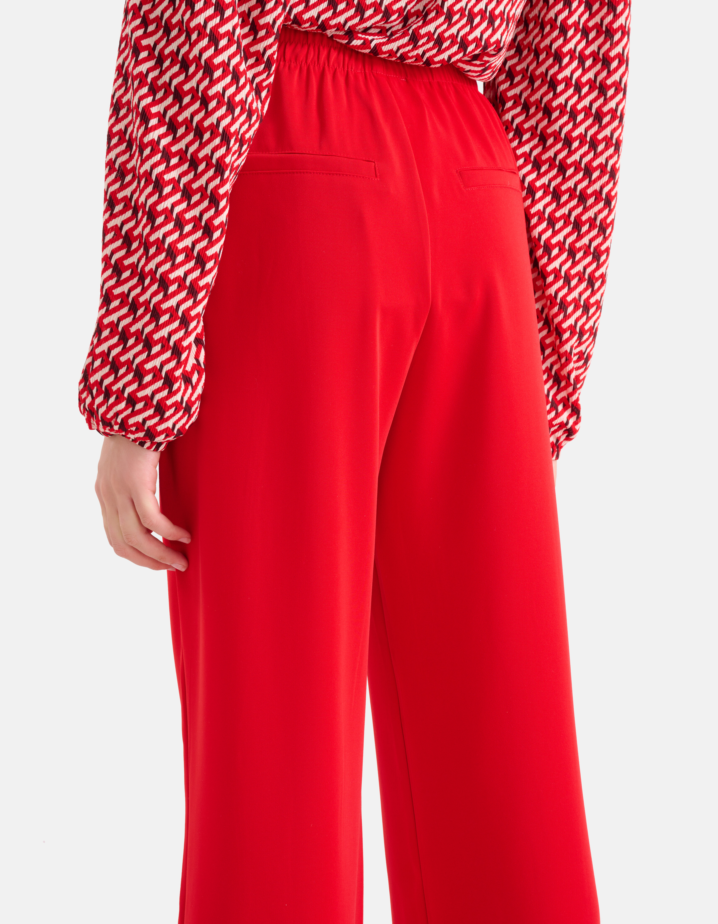 Basic-Hose mit weitem Bein Rot SHOEBY WOMEN