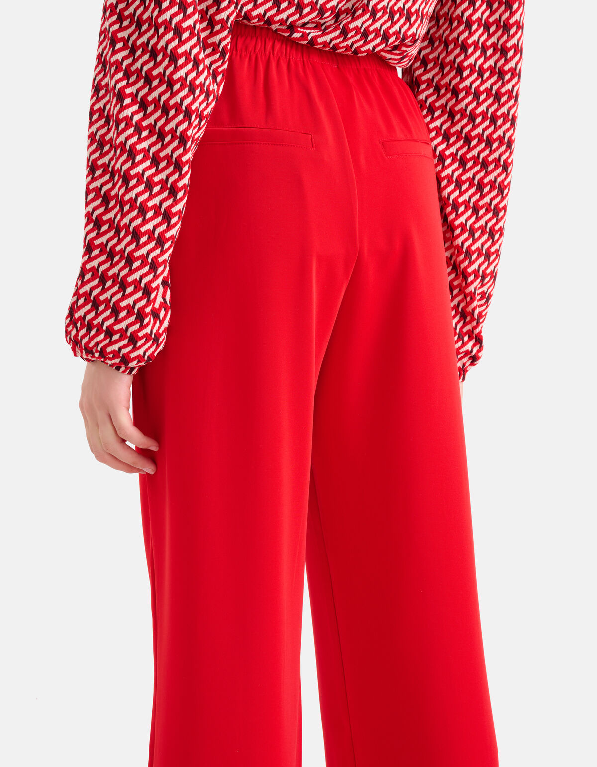 Basic-Hose mit weitem Bein Rot SHOEBY WOMEN