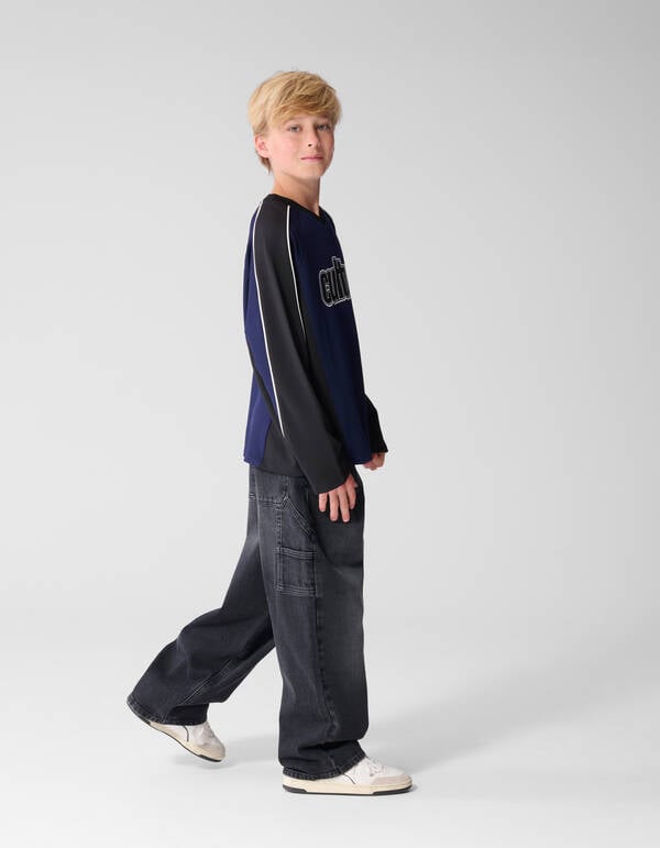 Carpenter-Jeans in Ultra-Baggy-Passform, Dunkelgra SHOEBY BOYS