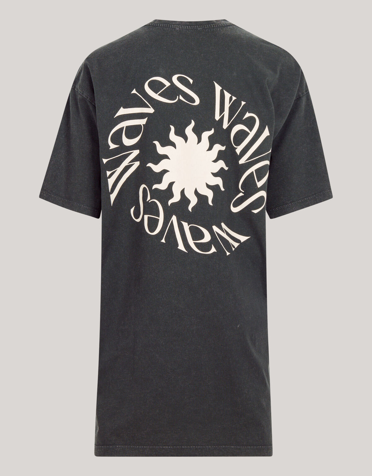 Gewaschenes T-Shirt-Kleid Dunkelgrau SHOEBY WOMEN