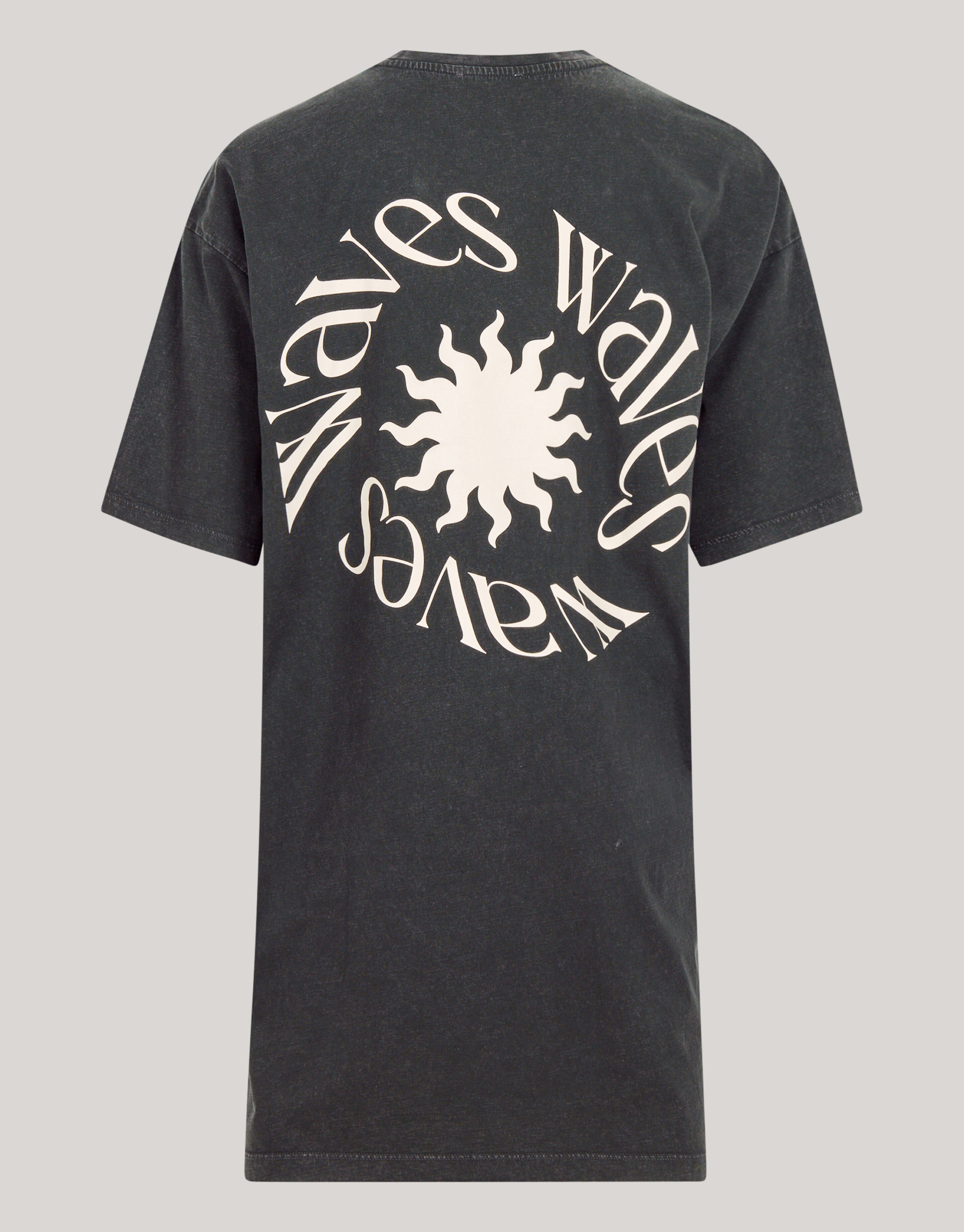 Gewaschenes T-Shirt-Kleid Dunkelgrau SHOEBY WOMEN