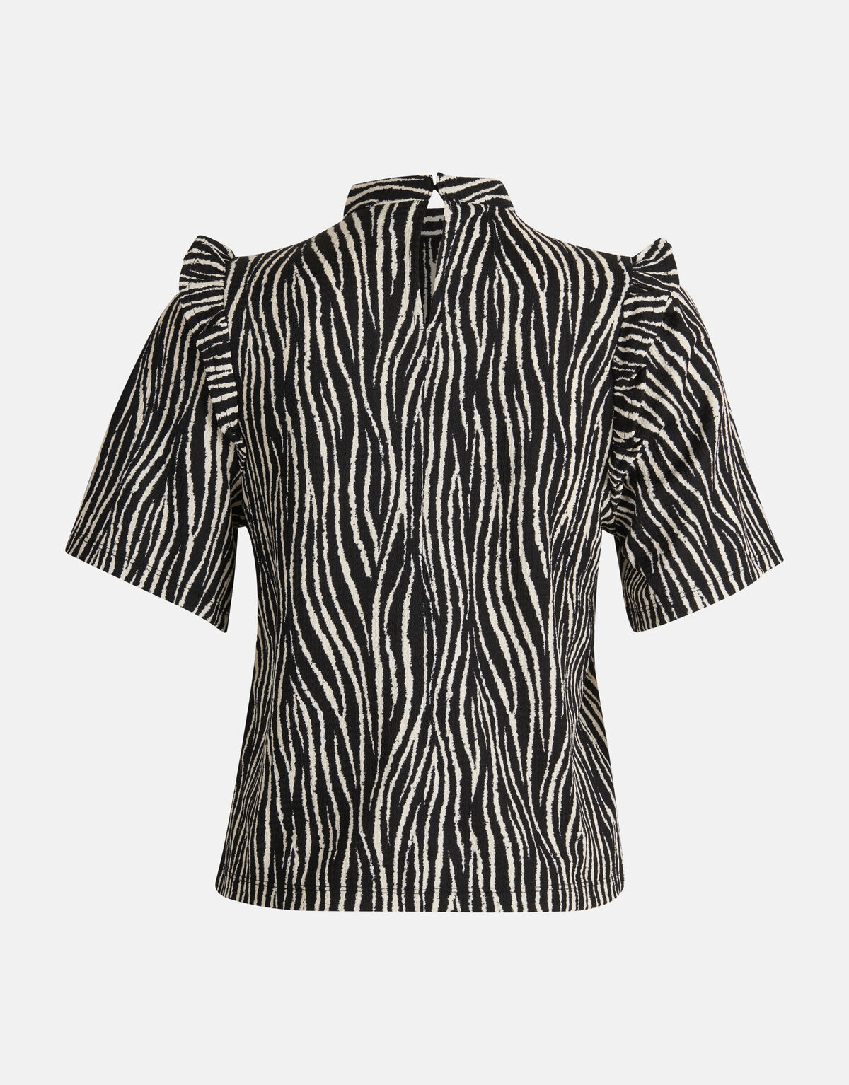 Zebra Crinkle Top Schwarz SHOEBY WOMEN