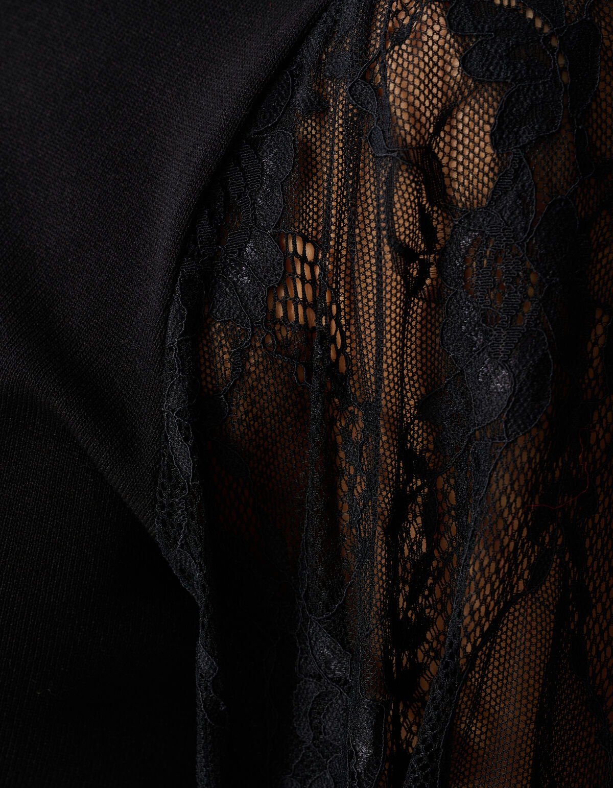 Spitzenstrickpullover Schwarz SHOEBY WOMEN