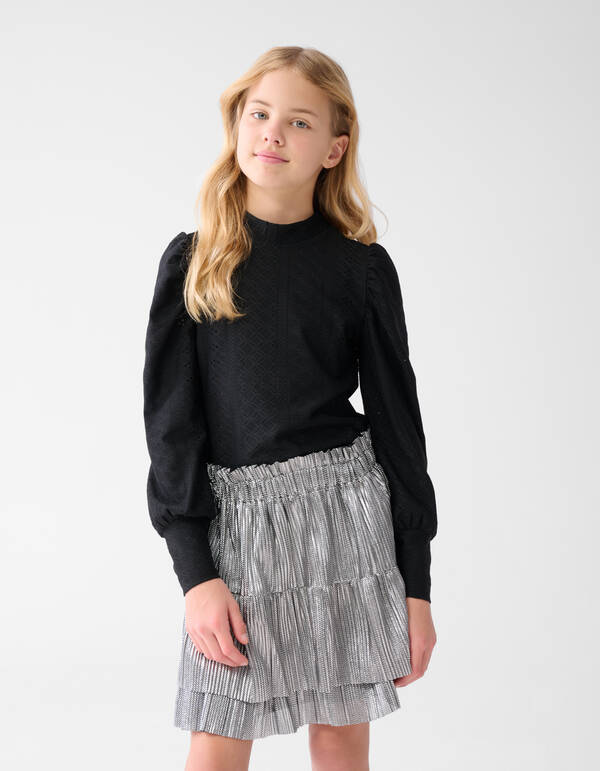 Besticktes Top Schwarz SHOEBY GIRLS