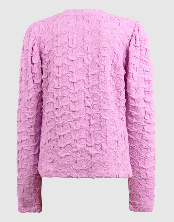 Blumen Struktur Langarm Top Rosa SHOEBY GIRLS