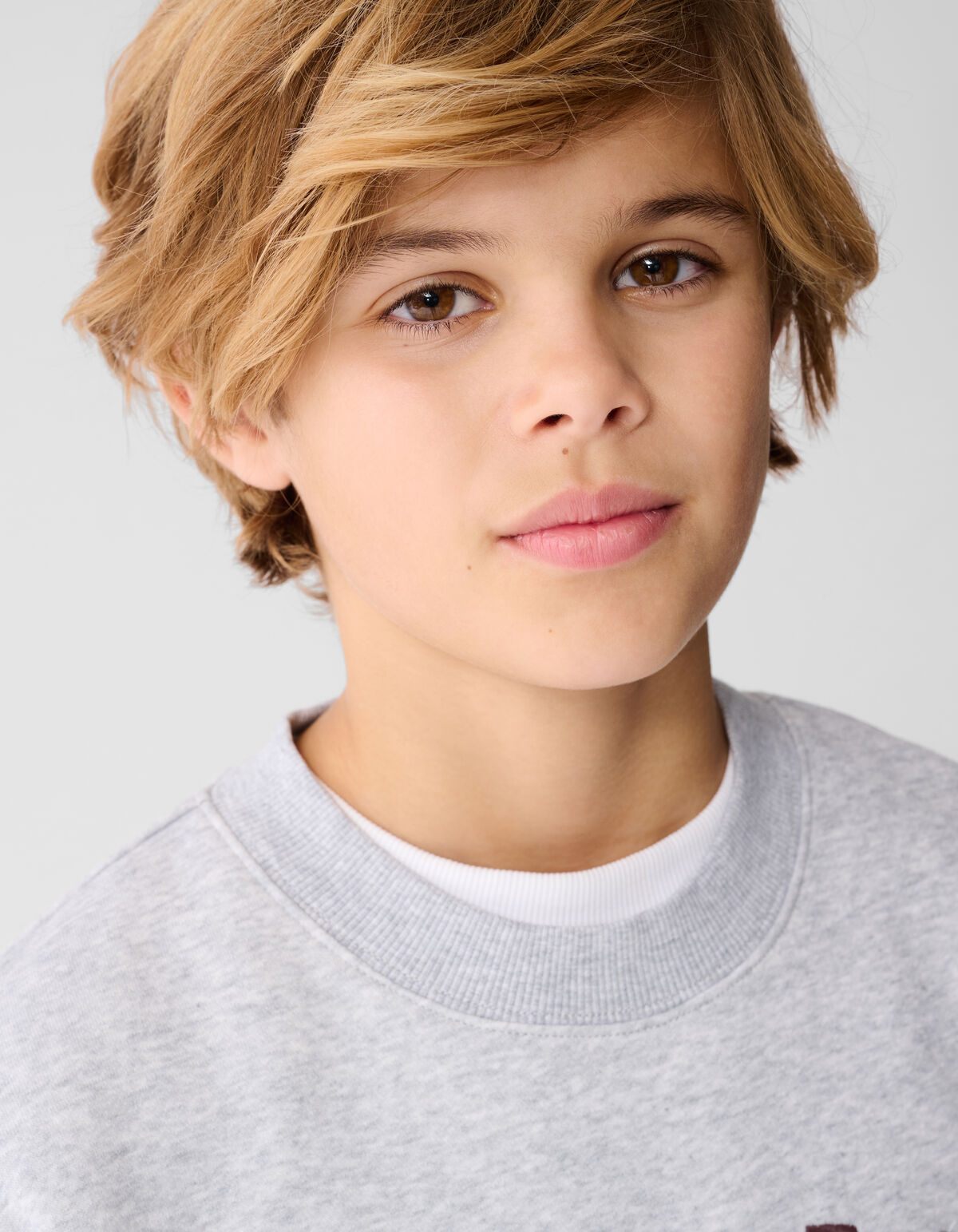 Chicago-Kunstdruck-Pullover, hellgrau SHOEBY BOYS