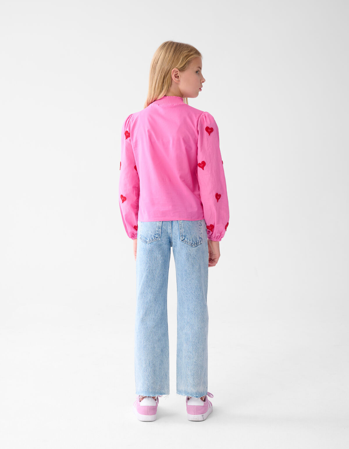 Wide Leg Jeans mit Strasssteinen Mediumstone SHOEBY GIRLS