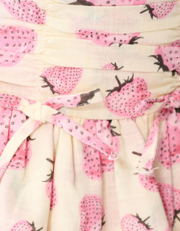 Erdbeerprint Minirock Gebrochen Wei&szlig; SHOEBY GIRLS