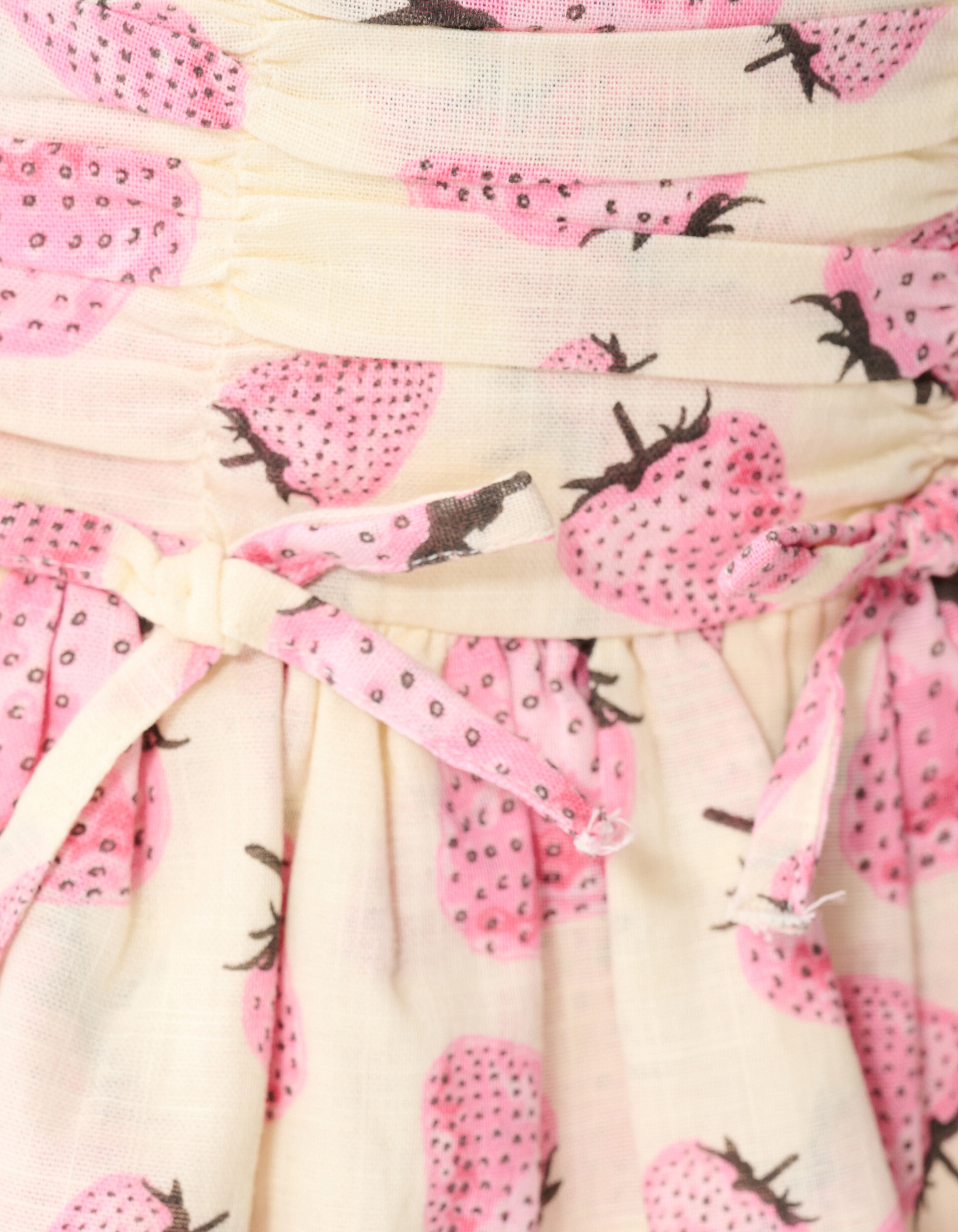 Erdbeerprint Minirock Gebrochen Wei&szlig; SHOEBY GIRLS