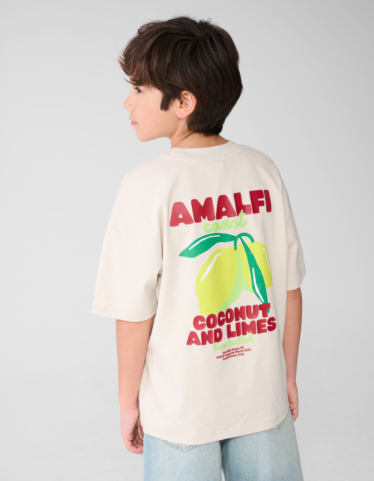 Amalfi Kunstwerk T-Shirt Beige SHOEBY BOYS