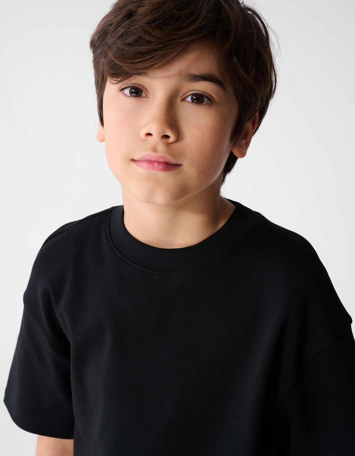 Basic-T-Shirt Schwarz SHOEBY BOYS