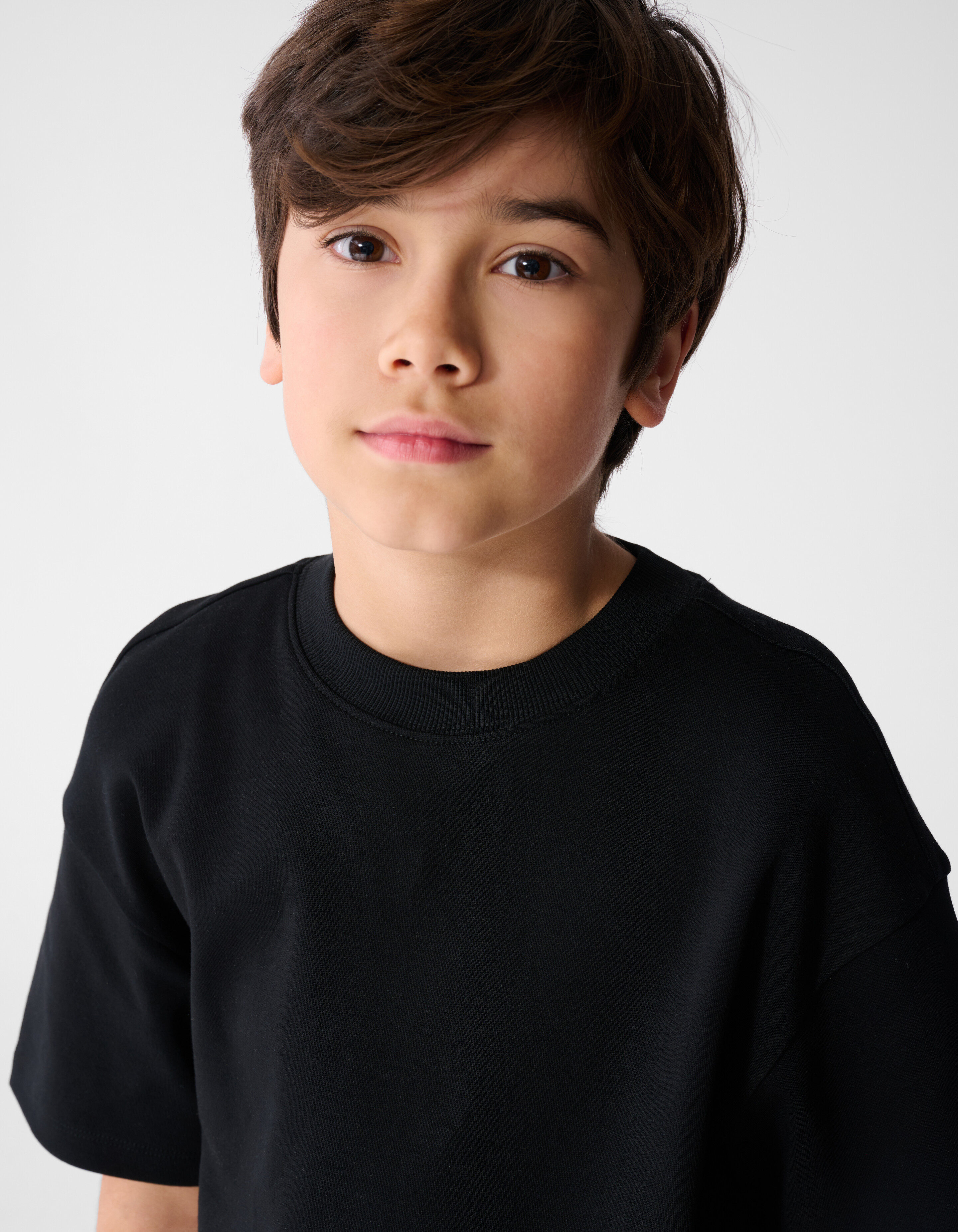 Basic-T-Shirt Schwarz SHOEBY BOYS