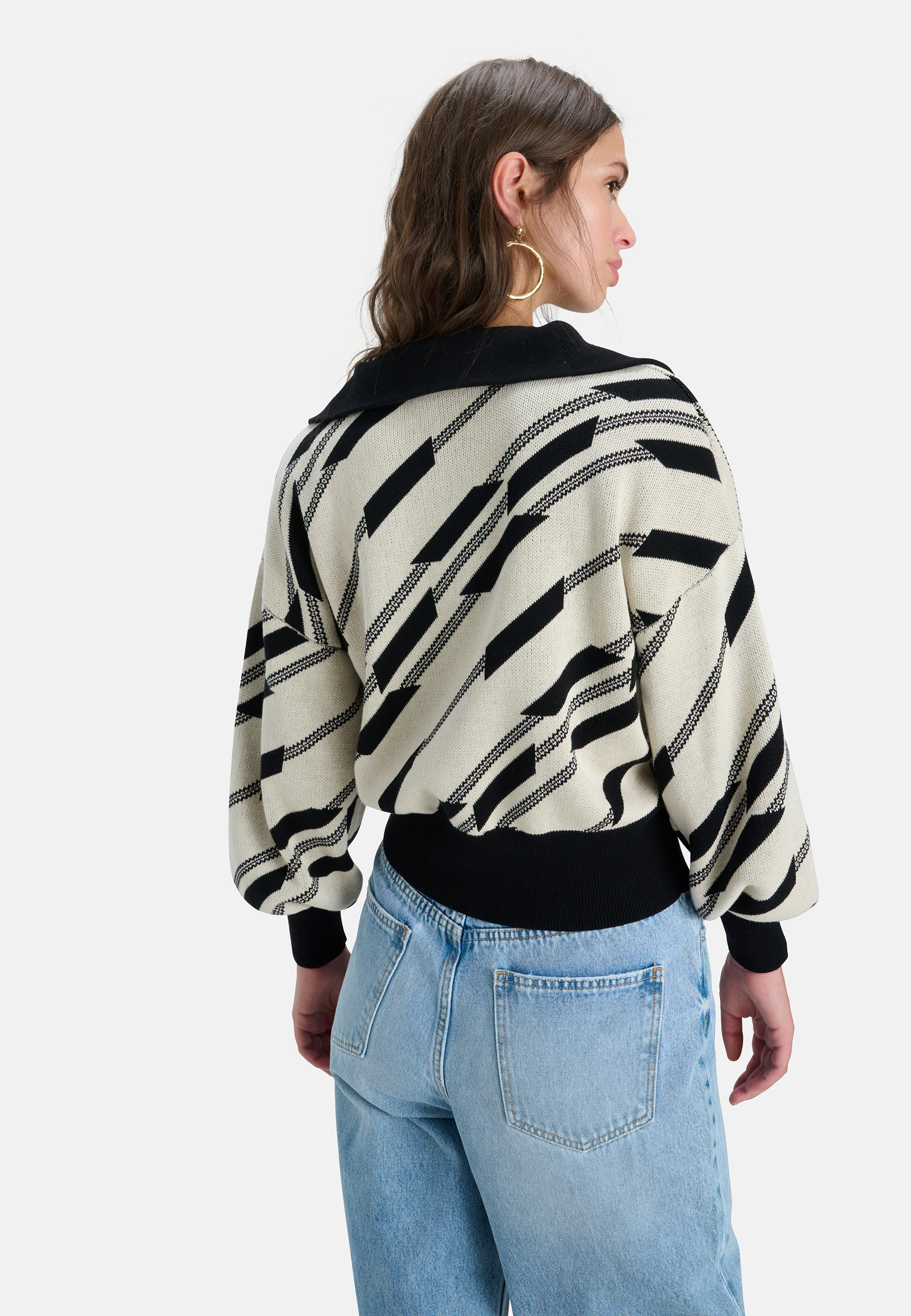 Grafik-Pullover Schwarz SHOEBY WOMEN