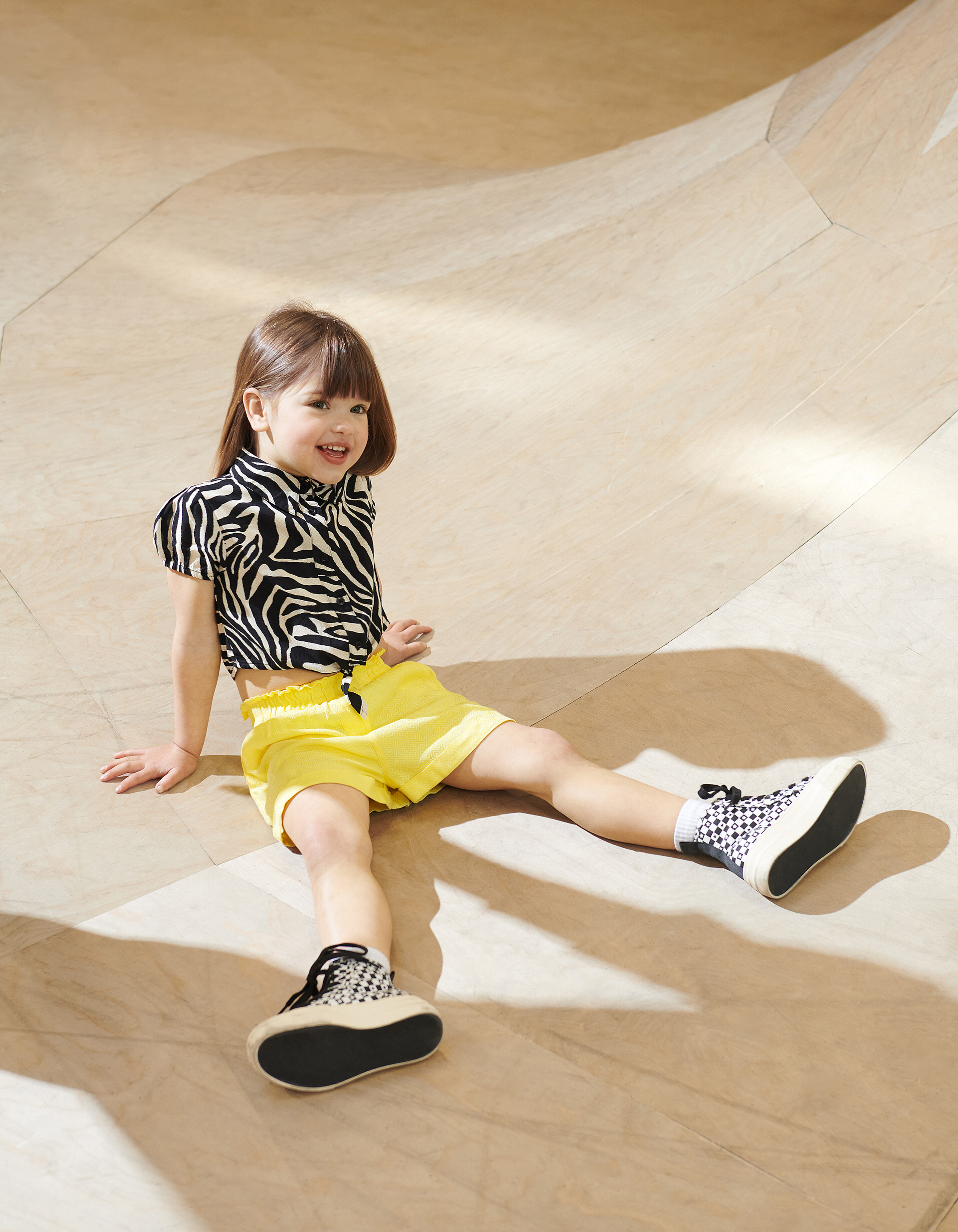 Zebra-Bluse Schwarz/ Off-white SHOEBY GIRLS