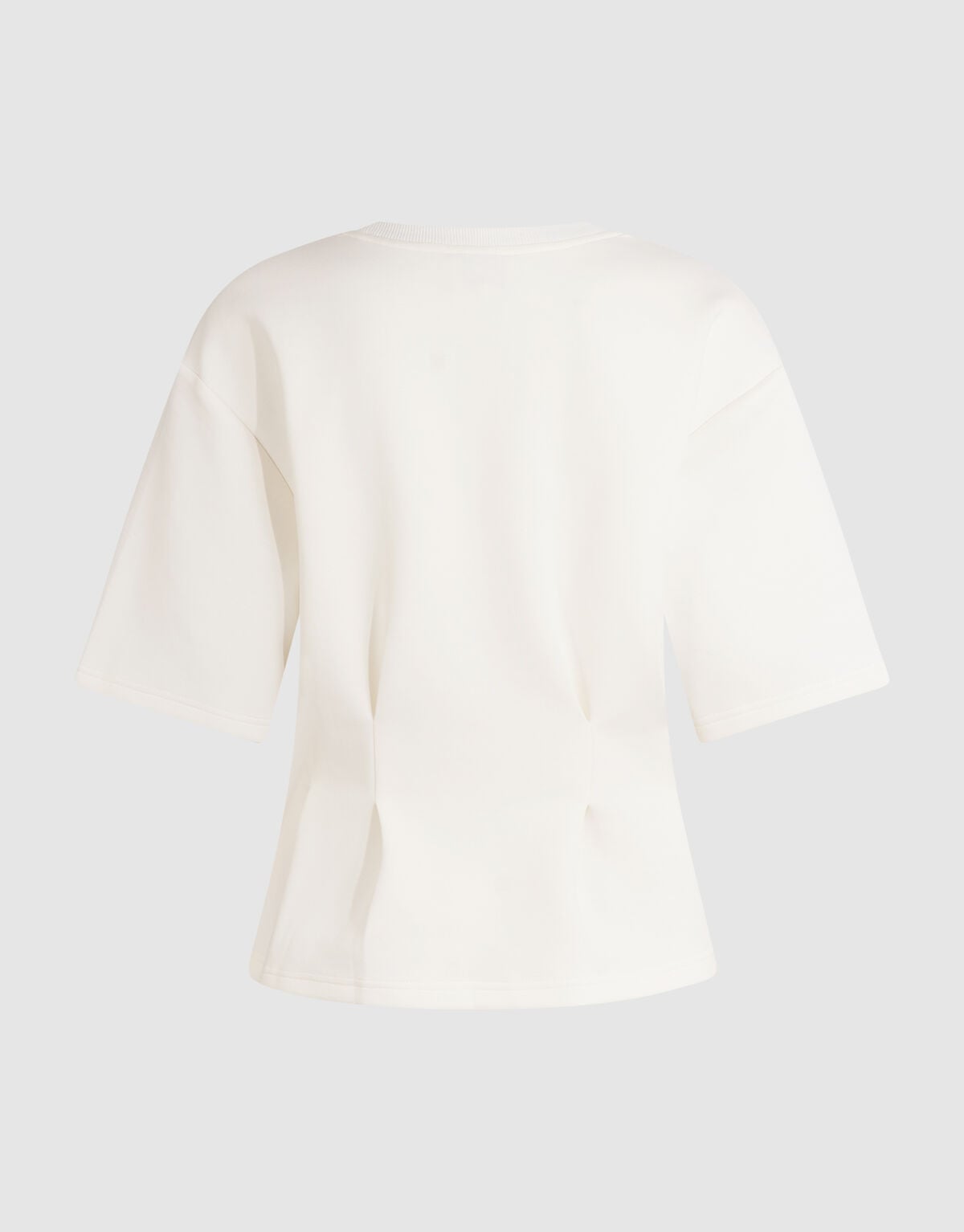 Peplum-Scuba-T-Shirt Gebrochenem Wei&szlig; SHOEBY WOMEN