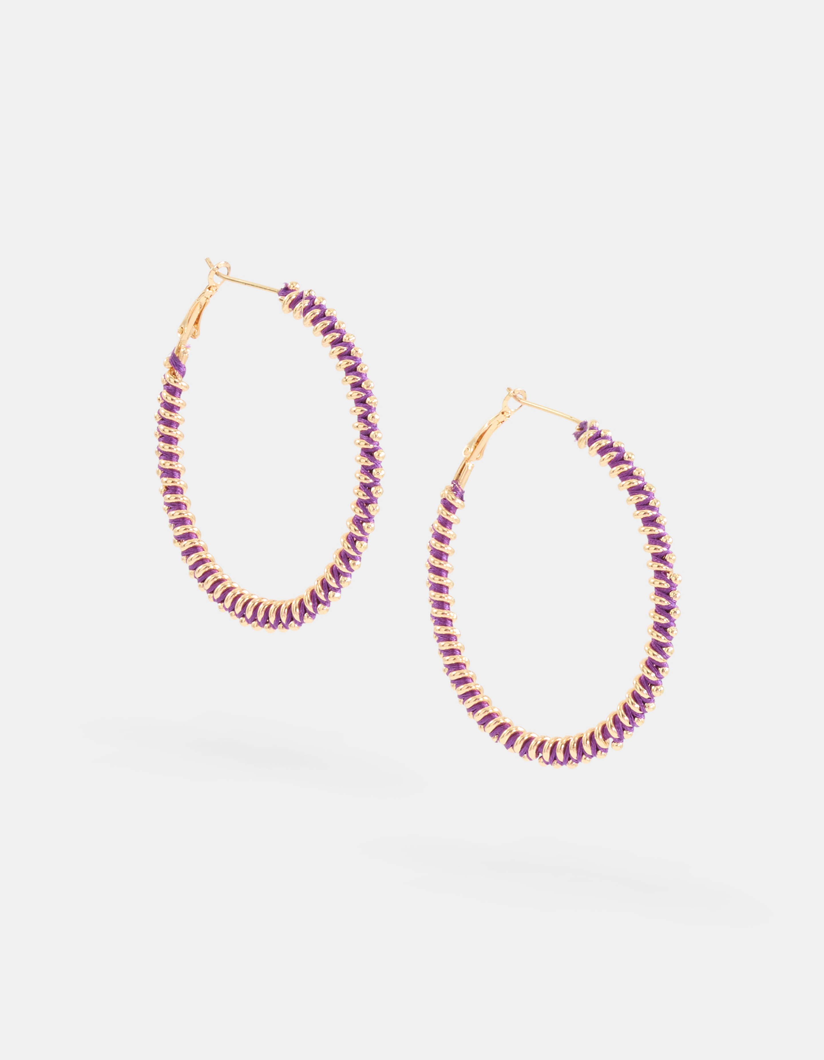 Oval Hoops Ohrringe Lila SHOEBY ACCESSOIRES