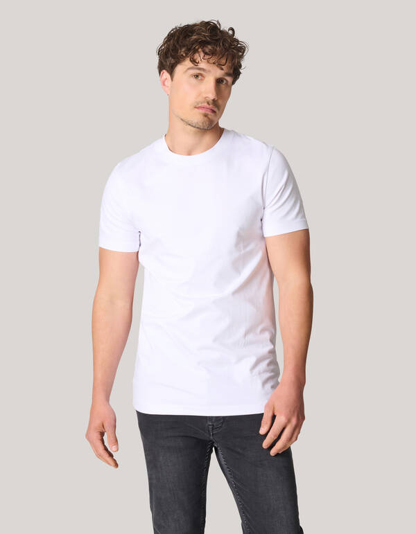 Basic-T-Shirt Weiß SHOEBY MEN