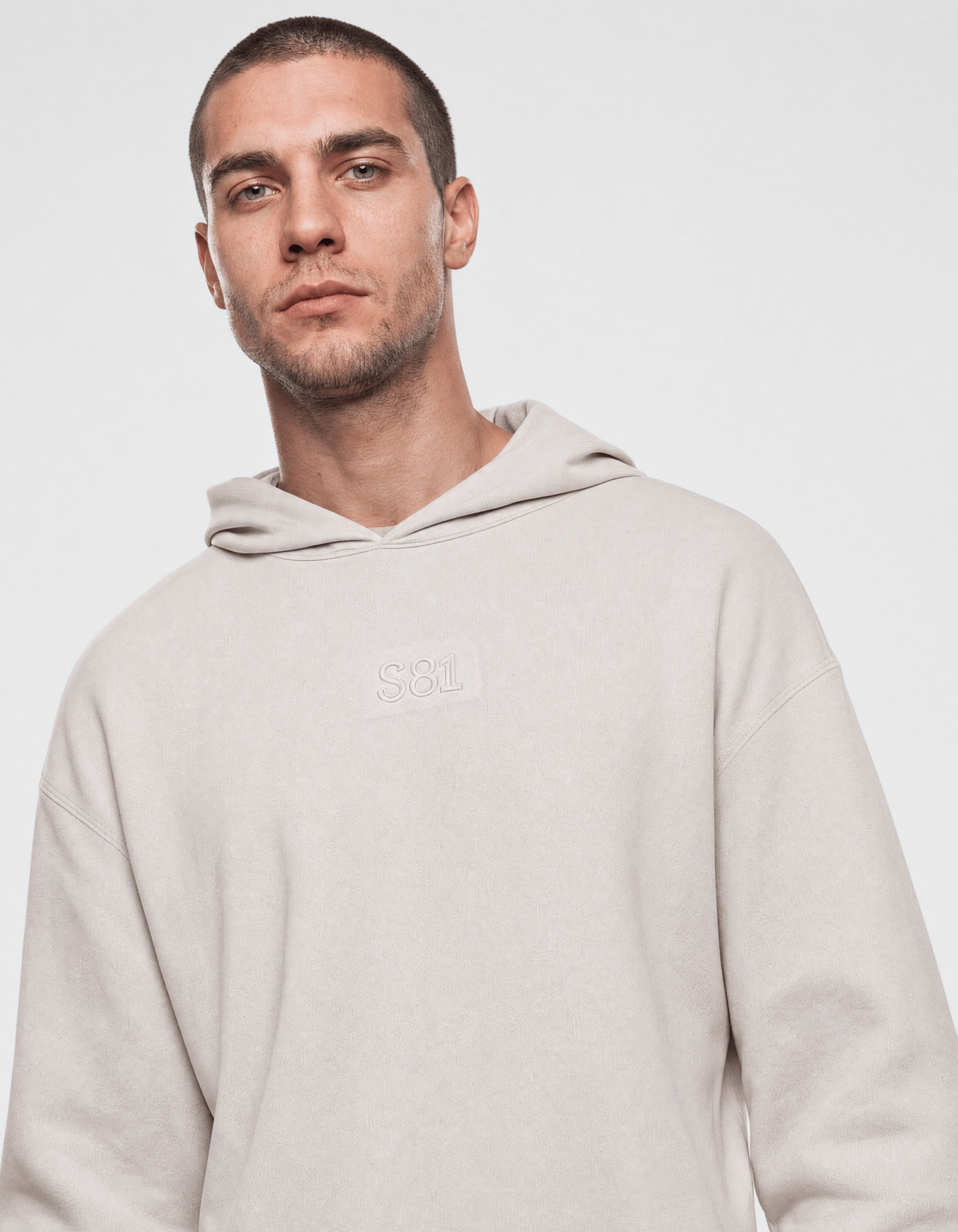 Jacquard-Hoodie Hellgrau SHOEBY MEN