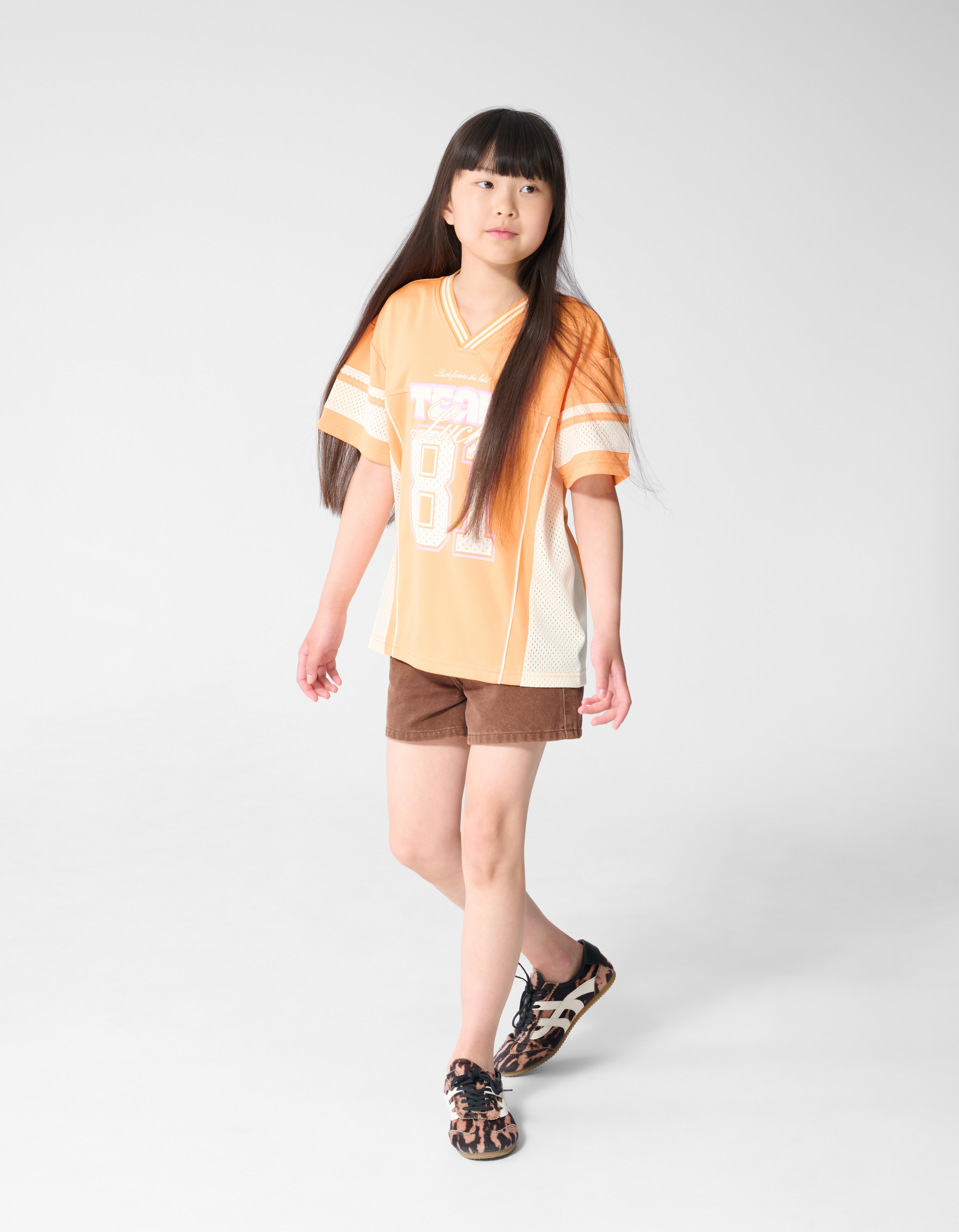 Baseball T-shirt Oranje SHOEBY GIRLS