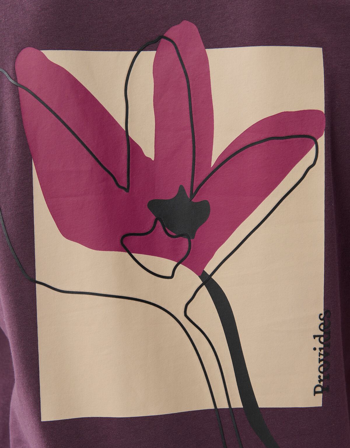 Blumen-T-Shirt Dunkelrot SHOEBY MEN