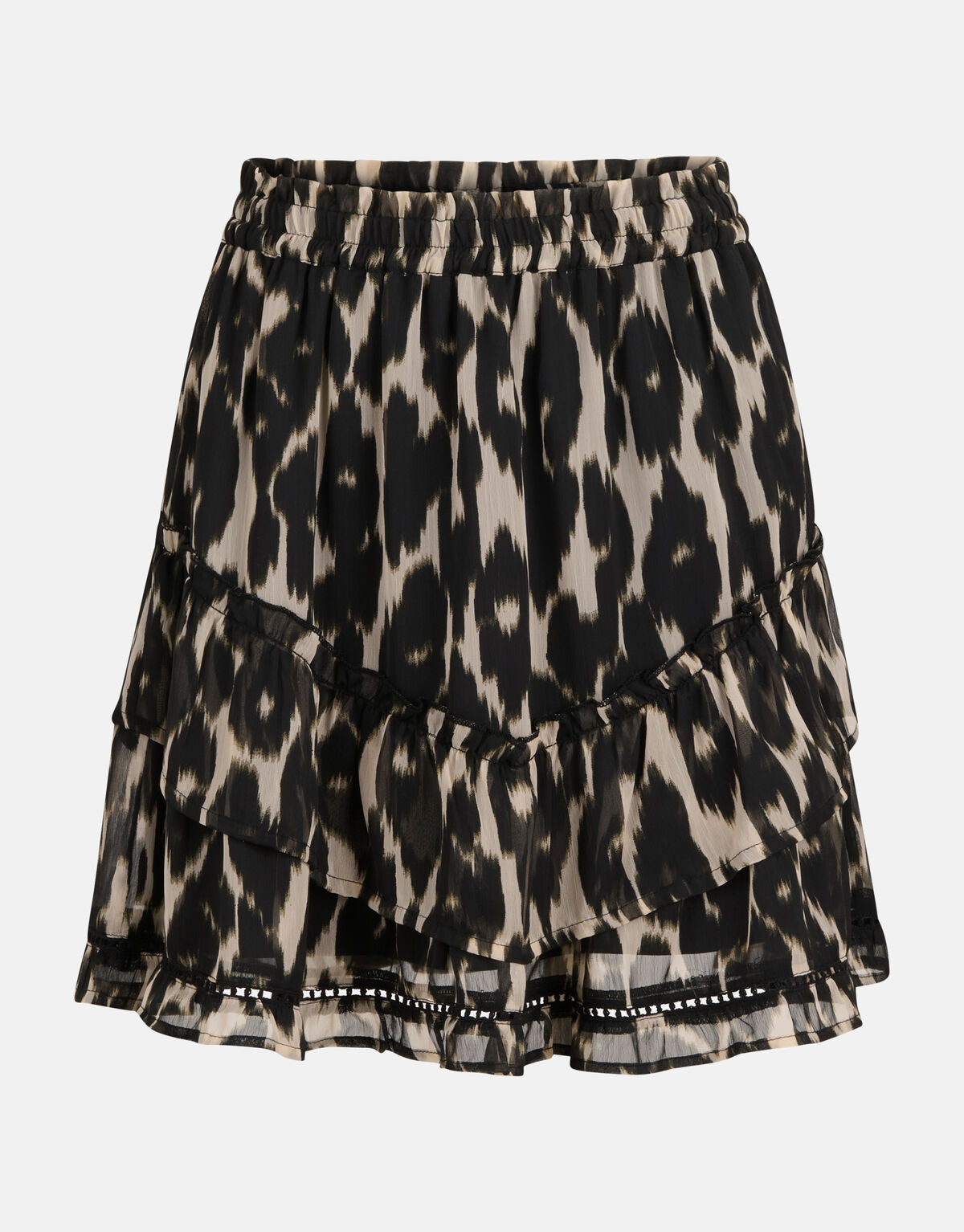Rock mit Leopardenmuster Schwarz SHOEBY WOMEN