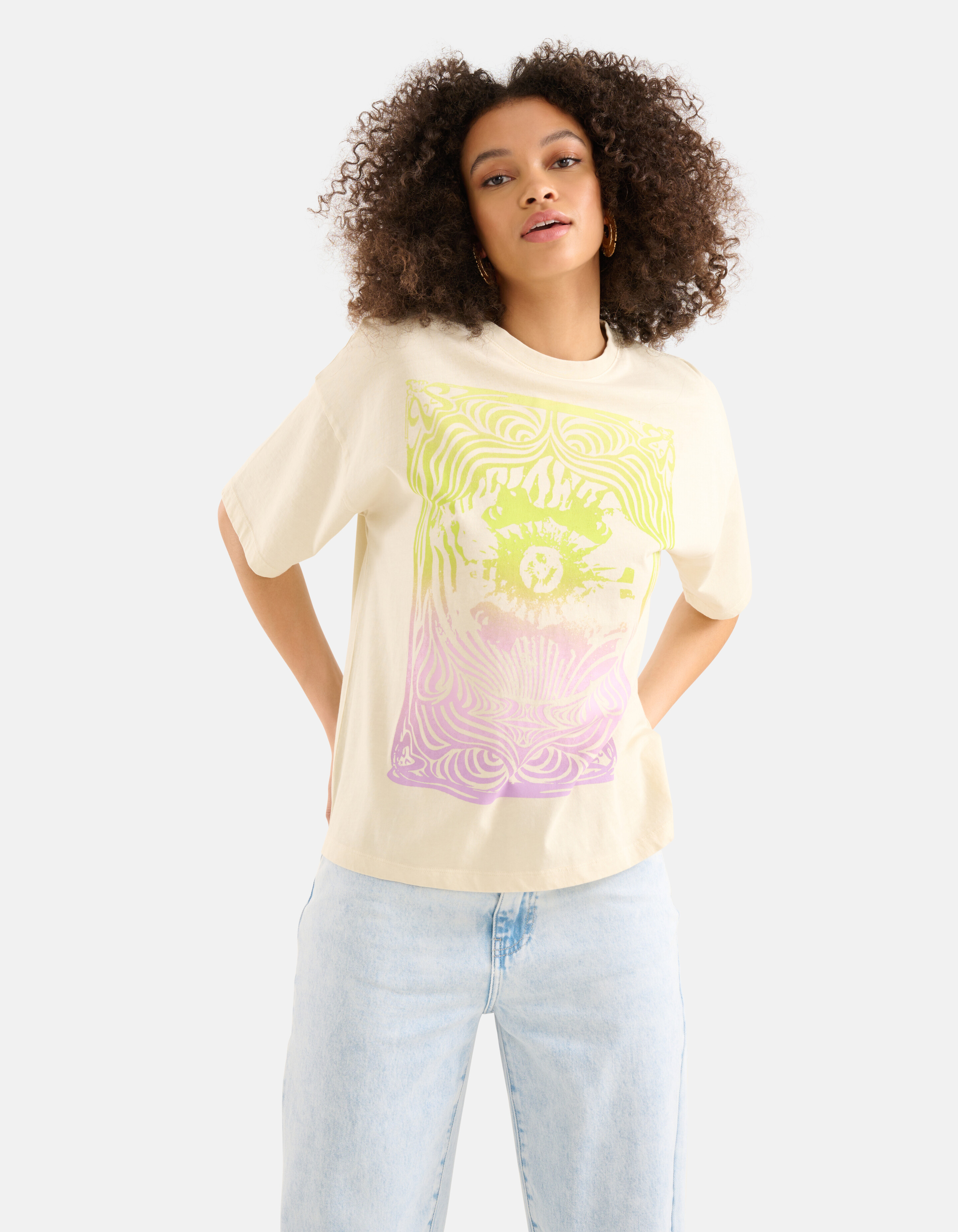 Kunstwerk T-shirt Beige SHOEBY WOMEN