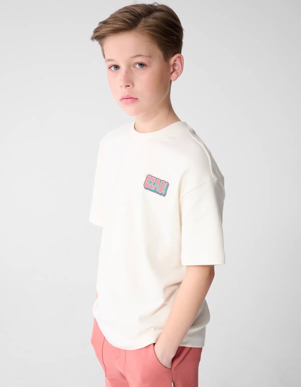 Ciao Artwork T-Shirt Gebrochen Wei&szlig; SHOEBY BOYS