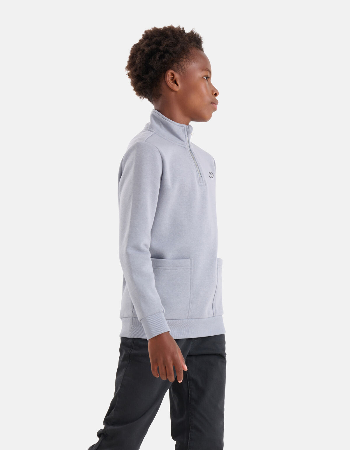 Pullover mit halbem Reißverschluss Grau SHOEBY BOYS