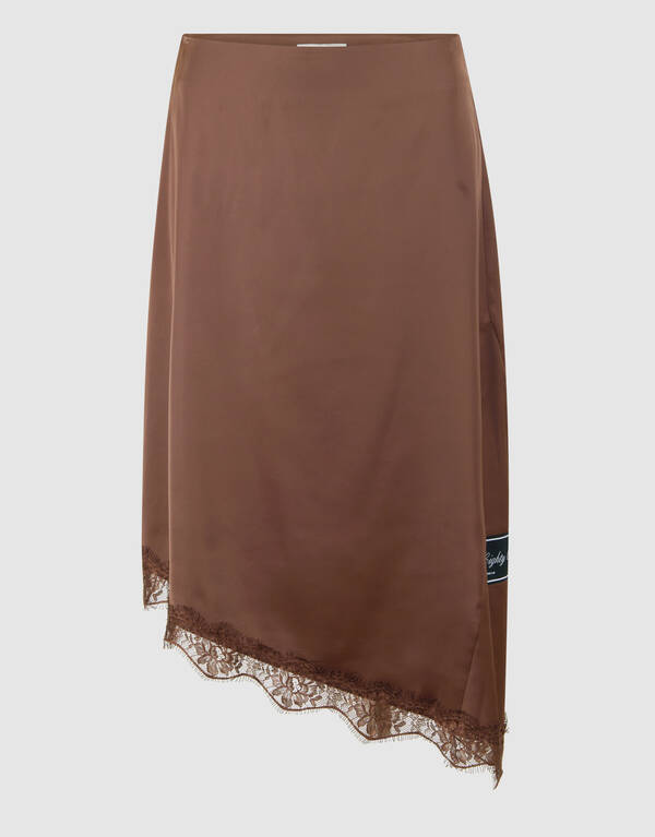 Asymmetrischer Rock Braun SHOEBY WOMEN