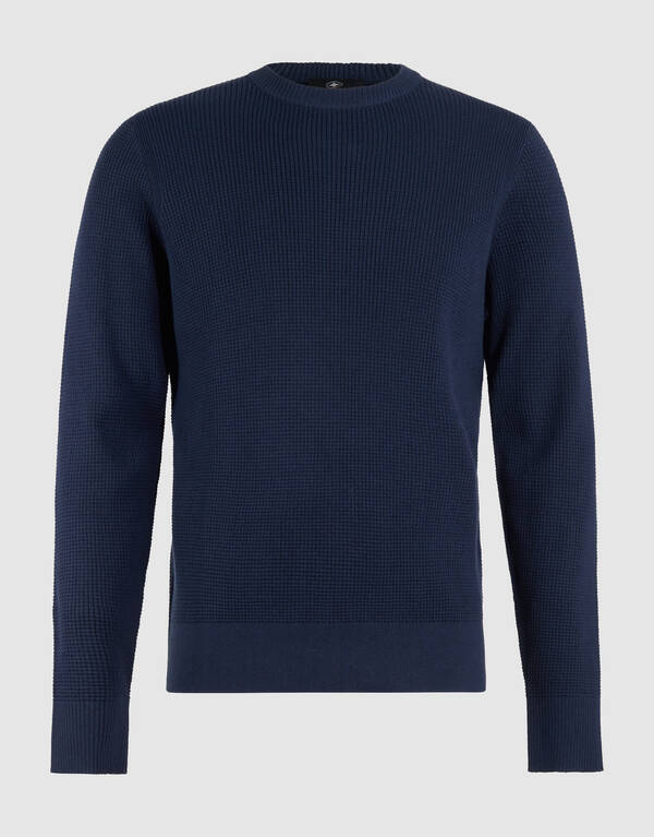 Strickpullover Waffel Dunkelblau SHOEBY MEN