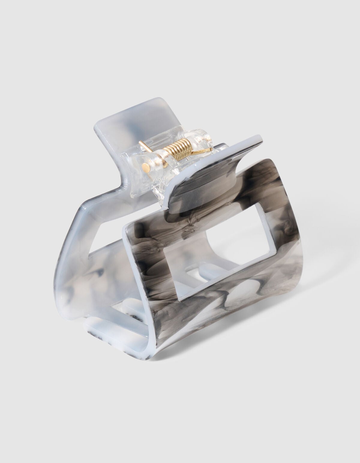 Quadratische Haarspange Grau SHOEBY ACCESSOIRES