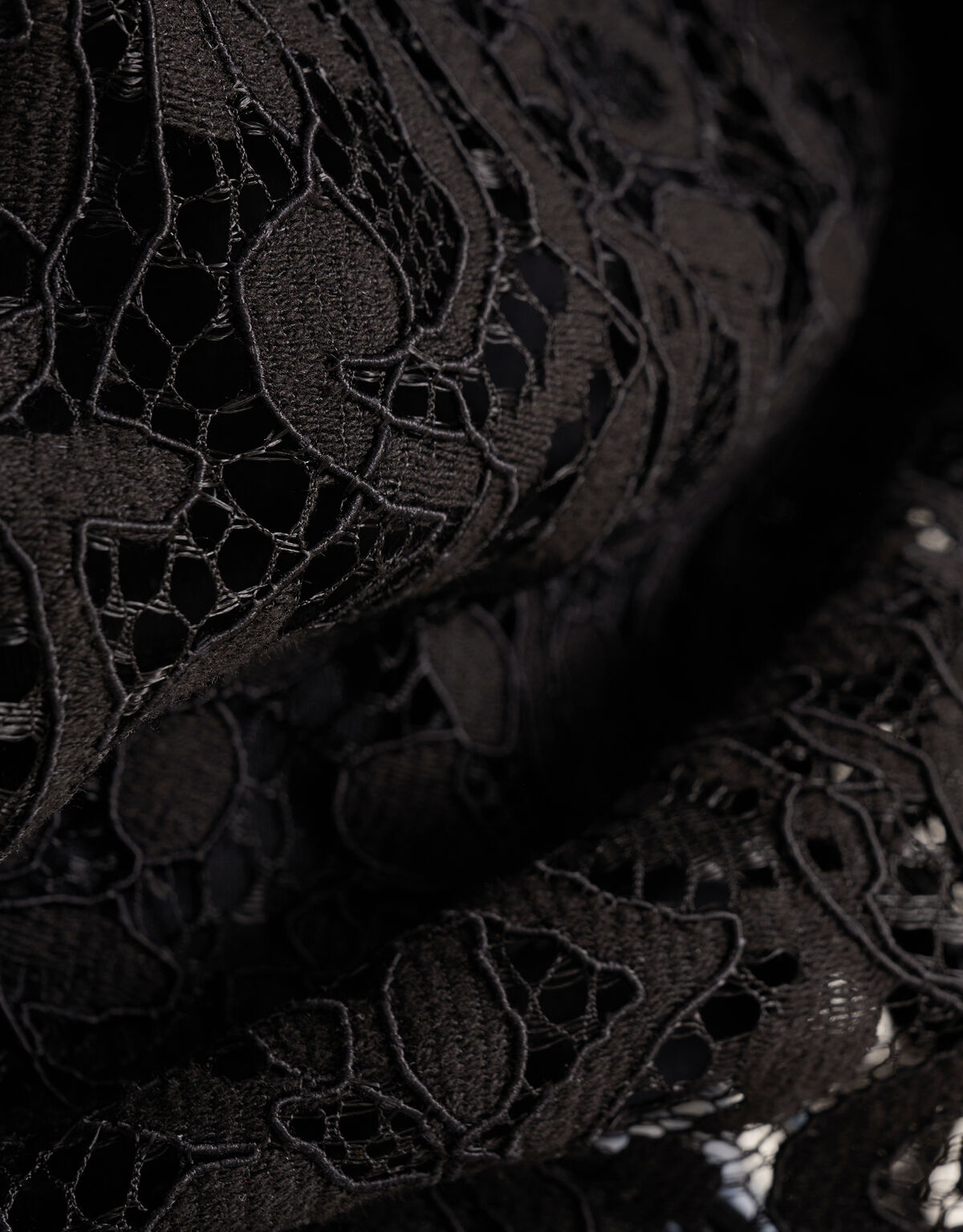 Bluse aus Spitzenpopeline Schwarz SHOEBY WOMEN