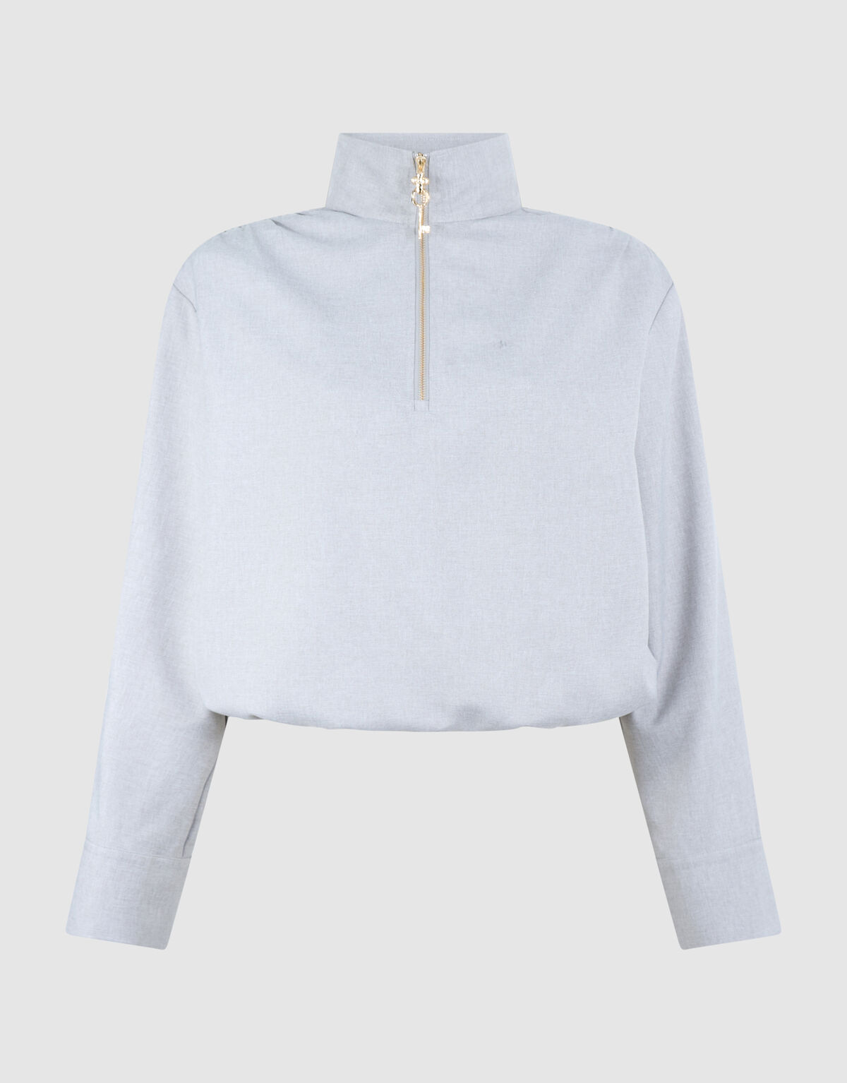 Bluse mit ausgefallenen Kn&ouml;pfen Grau SHOEBY WOMEN