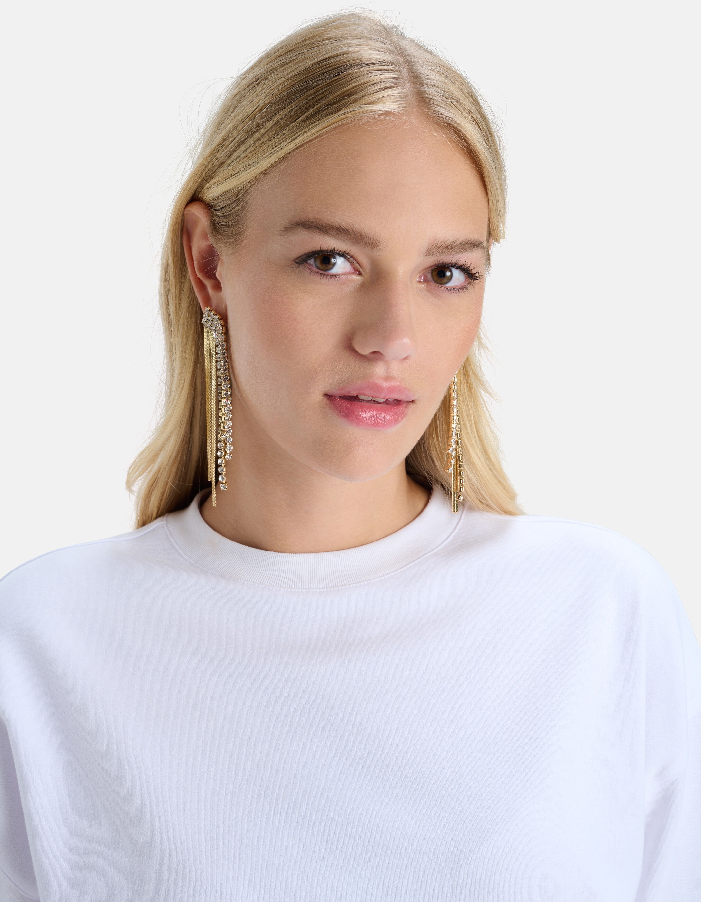 Lange Ohrringe mit Strasssteinen SHOEBY ACCESSOIRES