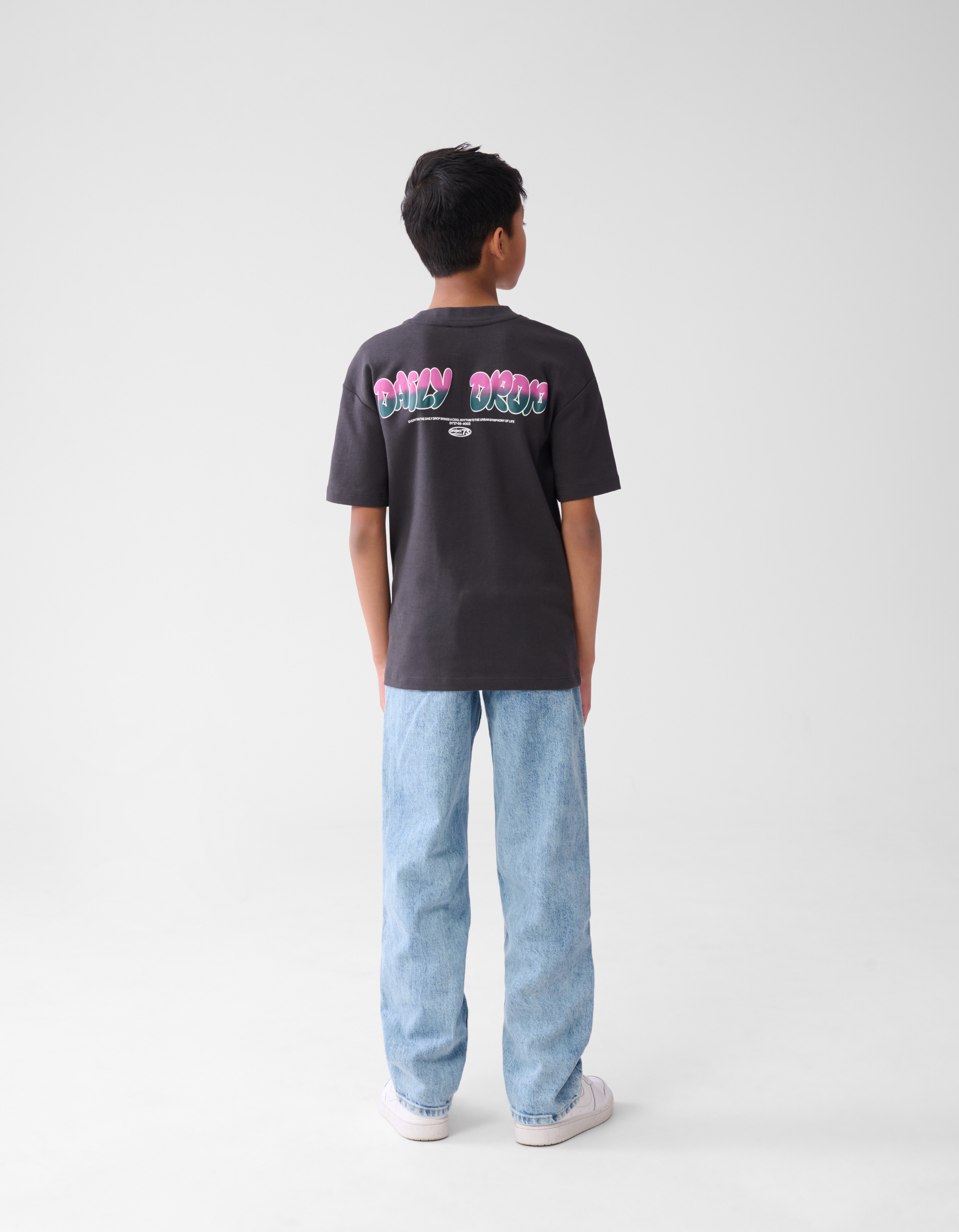Text-T-Shirt Dunkelgrau SHOEBY BOYS