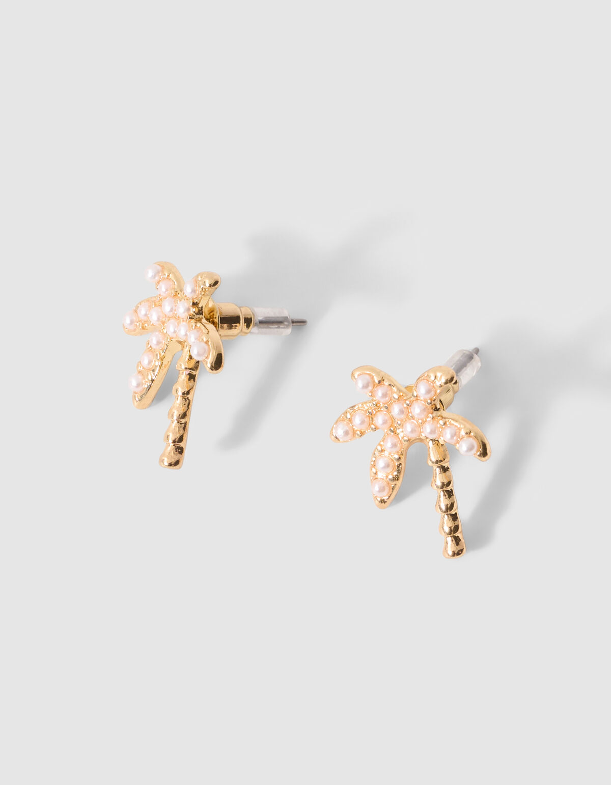 Palmenbaum Perlen Ohrringe Gold SHOEBY ACCESSOIRES