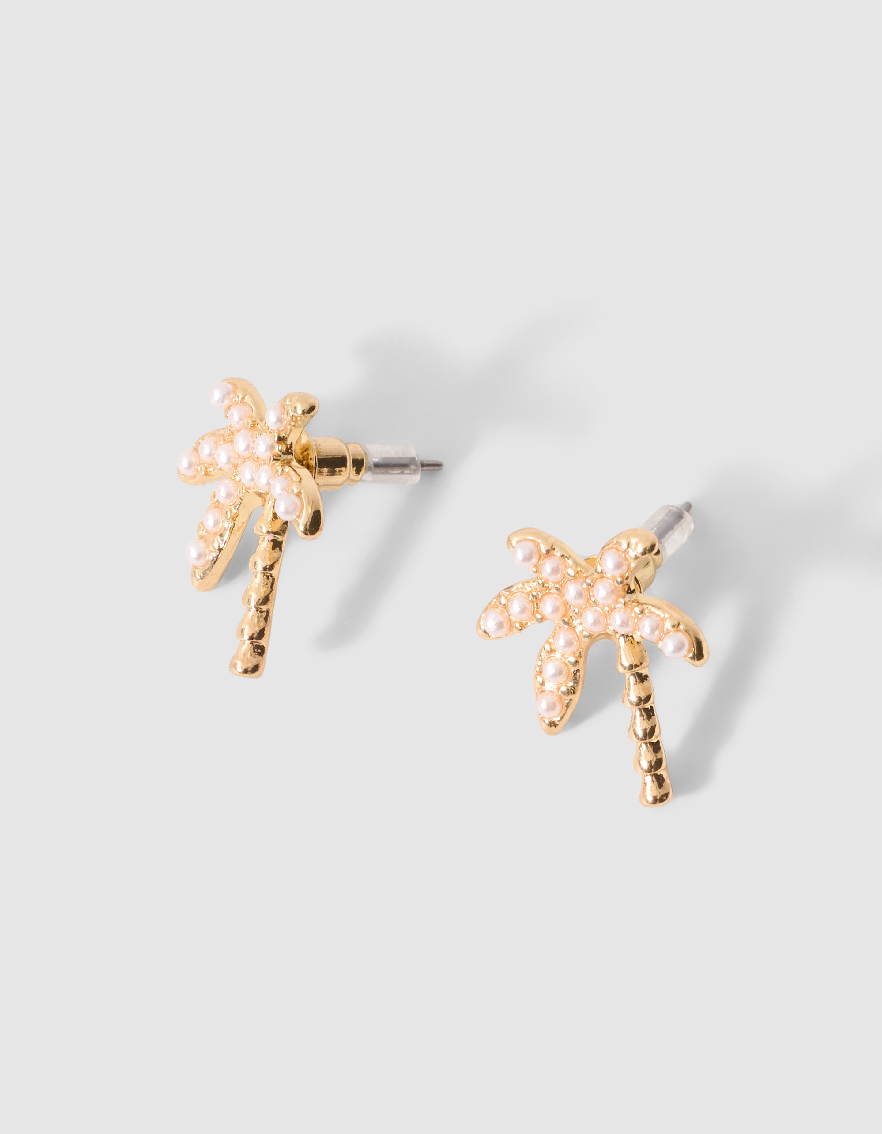 Palmenbaum Perlen Ohrringe Gold SHOEBY ACCESSOIRES