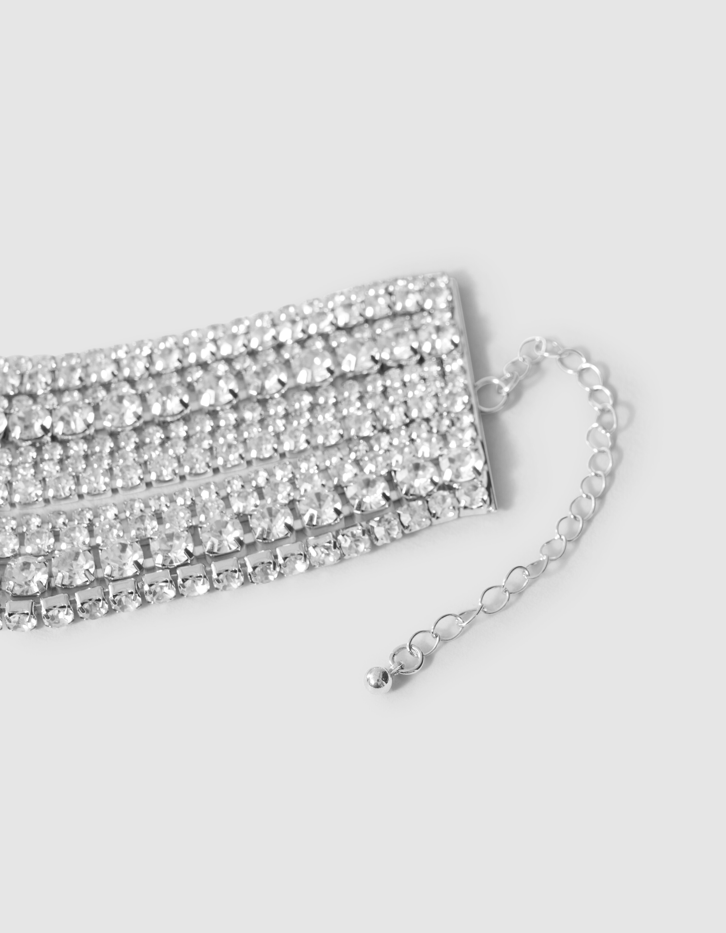 Wasserfall Strass-Chokerkette Silber SHOEBY ACCESSOIRES