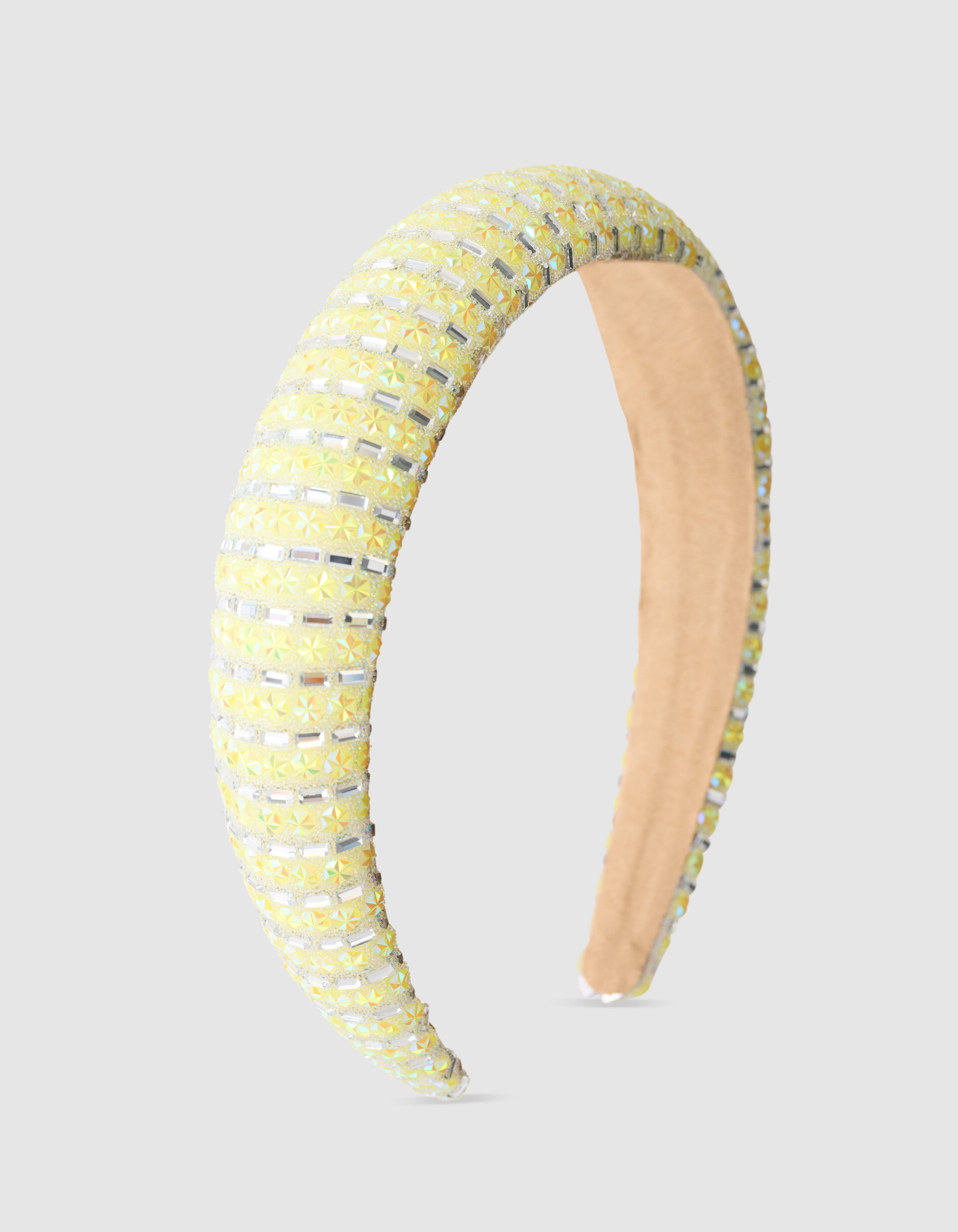 Strass Spiegel Haarband Hellgelb SHOEBY ACCESSOIRES