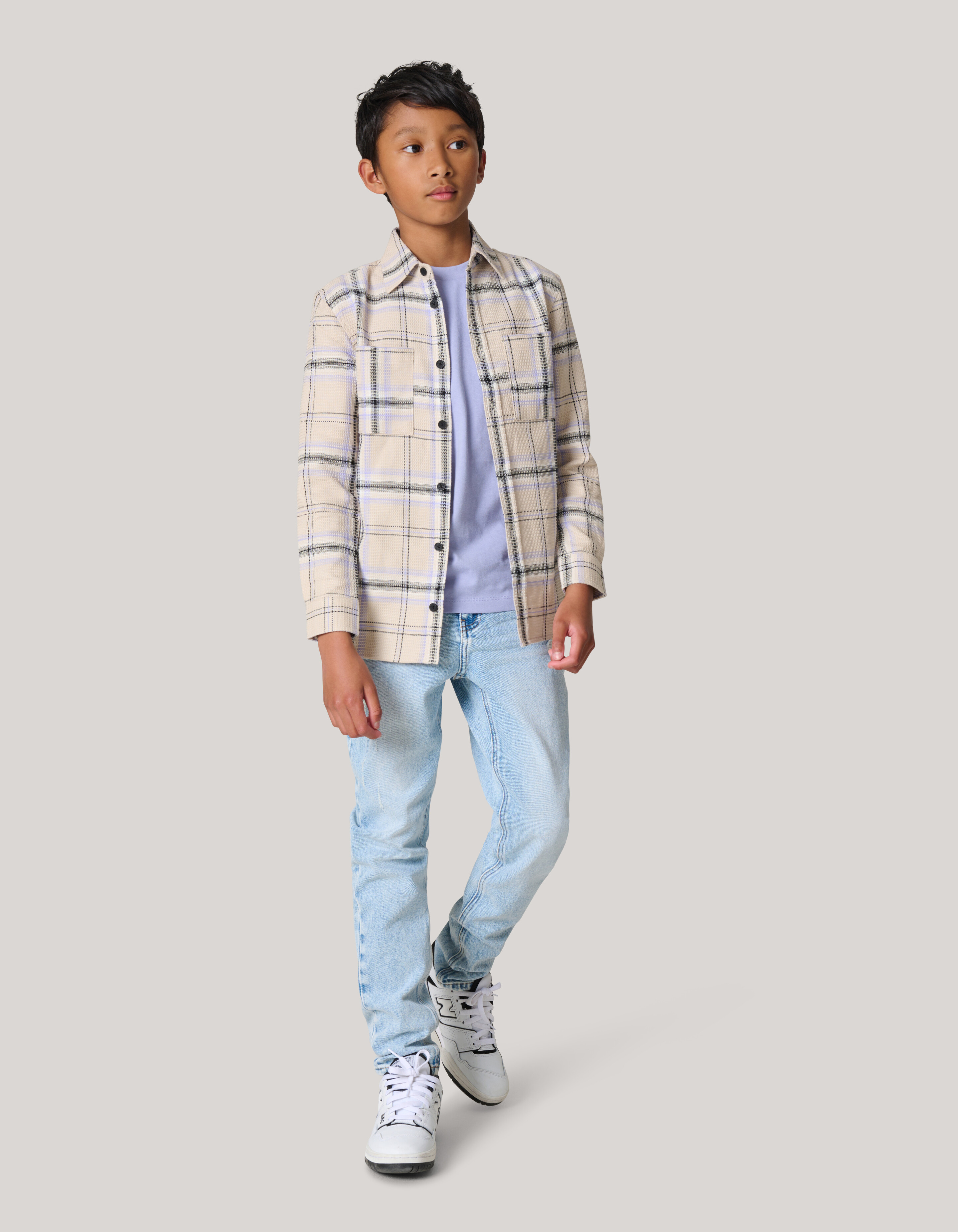 Strukturiertes Hemd Sand SHOEBY BOYS