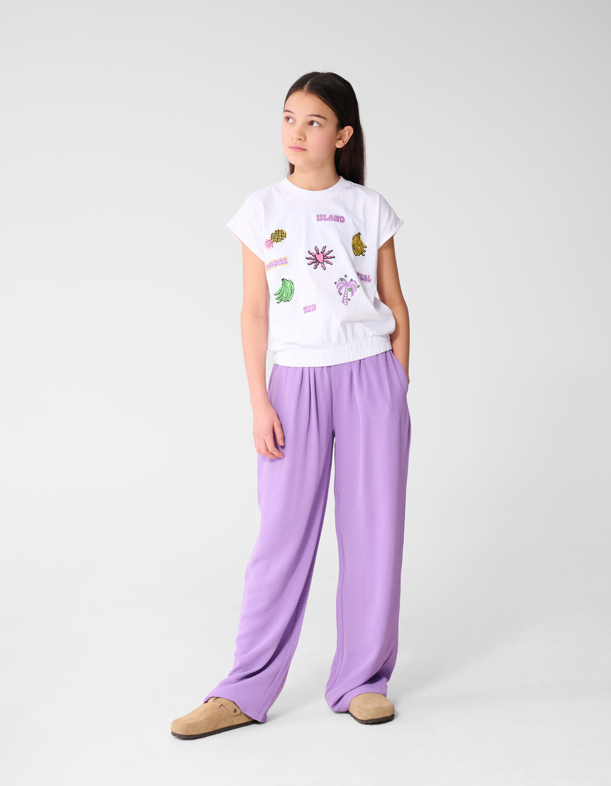 Twist Wide Leg Hose Lila SHOEBY GIRLS