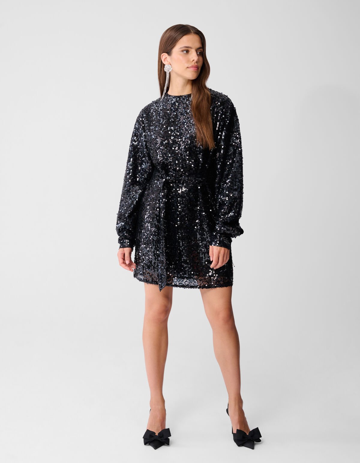 Sequin Mini Dress Black SHOEBY WOMEN