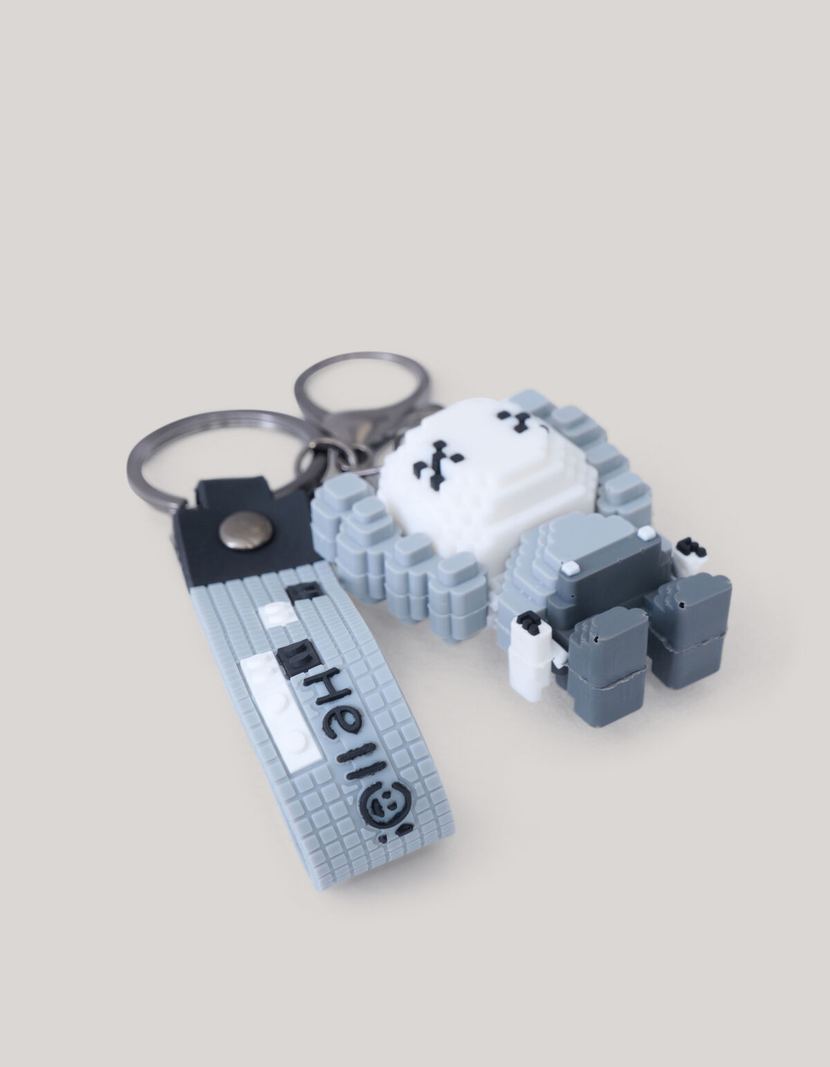 Block Schl&uuml;sselanh&auml;nger Grau SHOEBY ACCESSOIRES