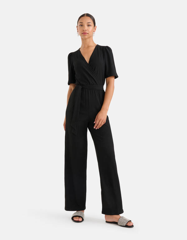Crinkle Jumpsuit Zwart SHOEBY WOMEN