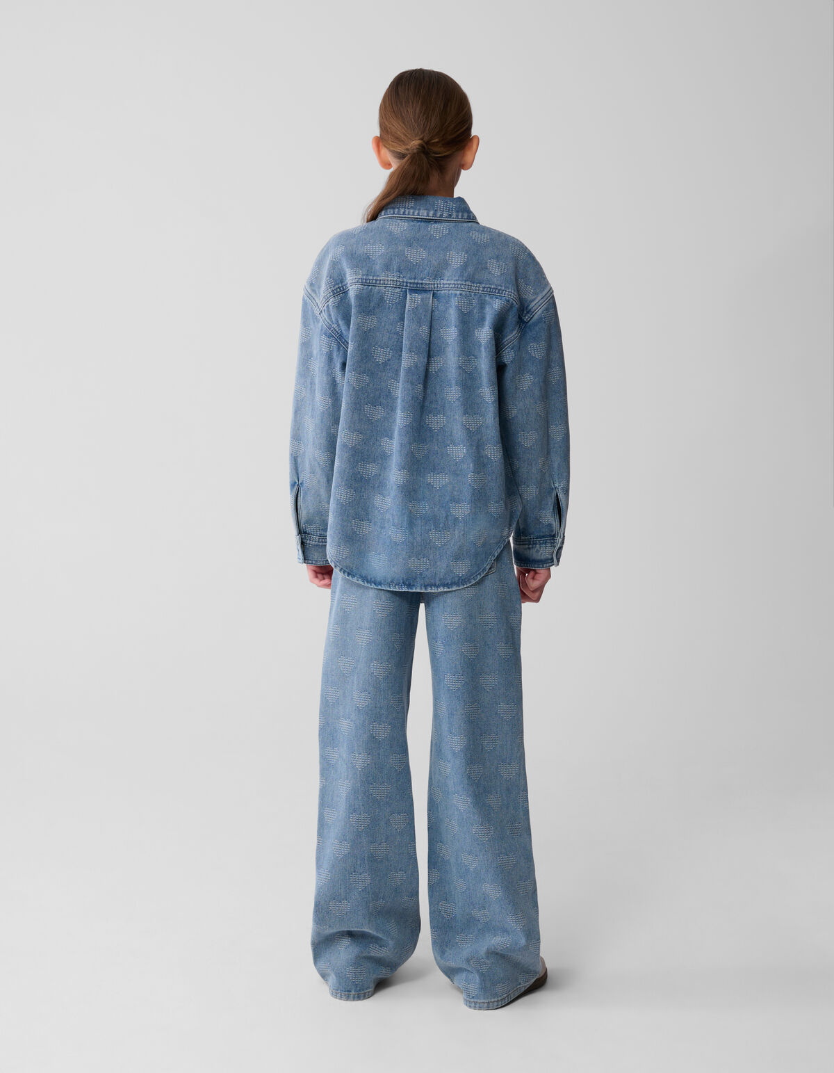 Herz-Jeansbluse Blau SHOEBY GIRLS