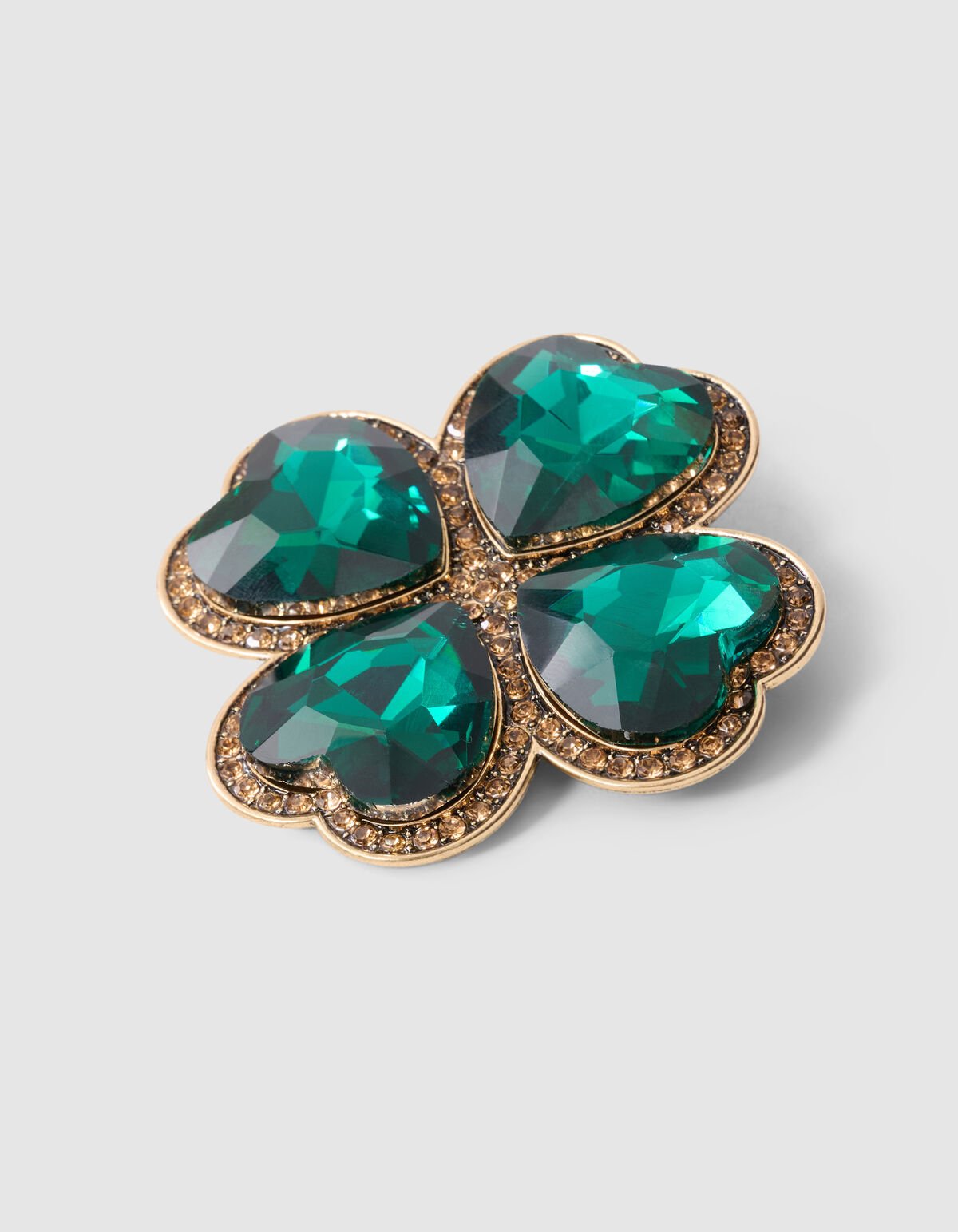 Kleeblatt-Brosche Grün von Fred SHOEBY ACCESSOIRES